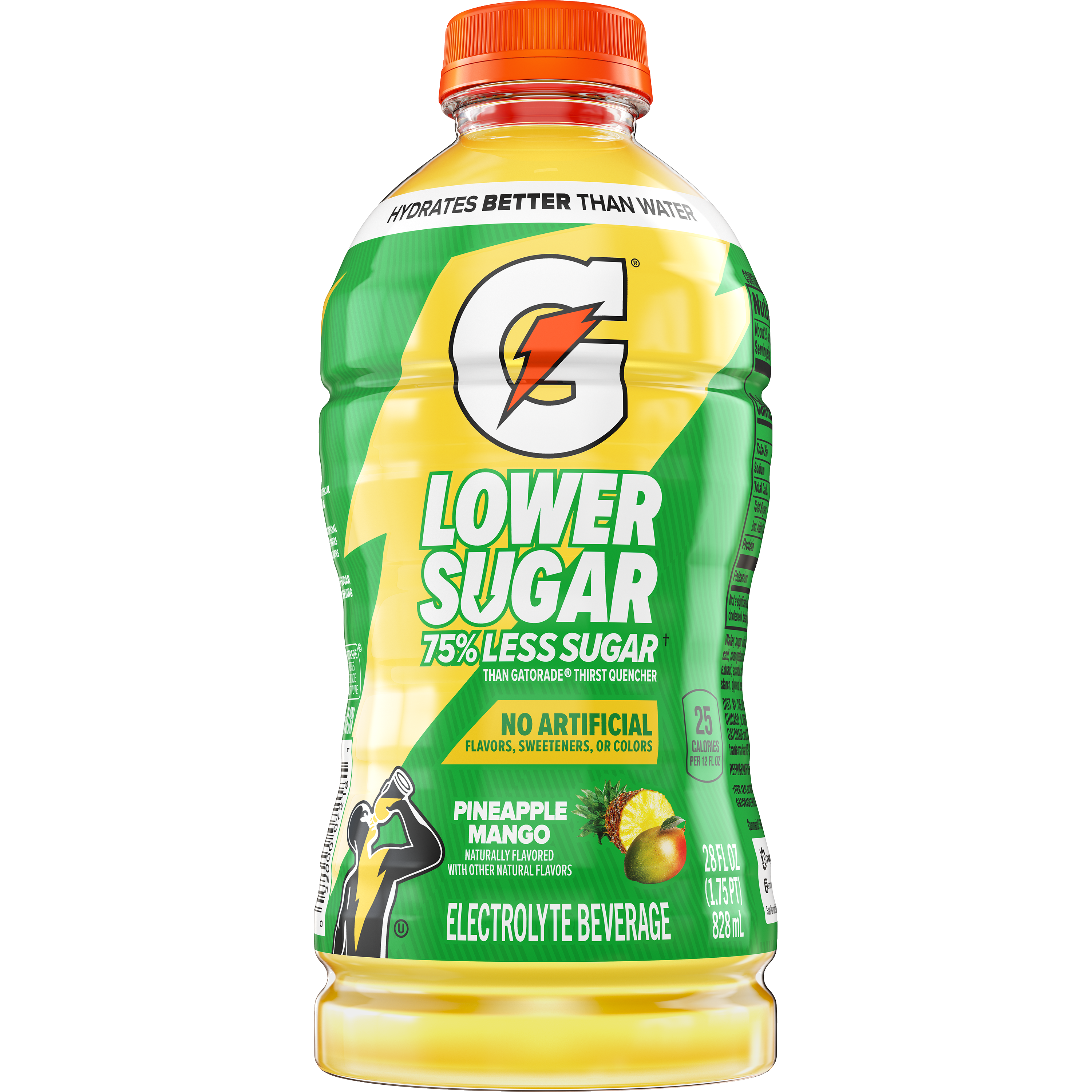 Gatorade, Lower Sugar, Pineapple Mango Flavored, Electrolyte Beverage