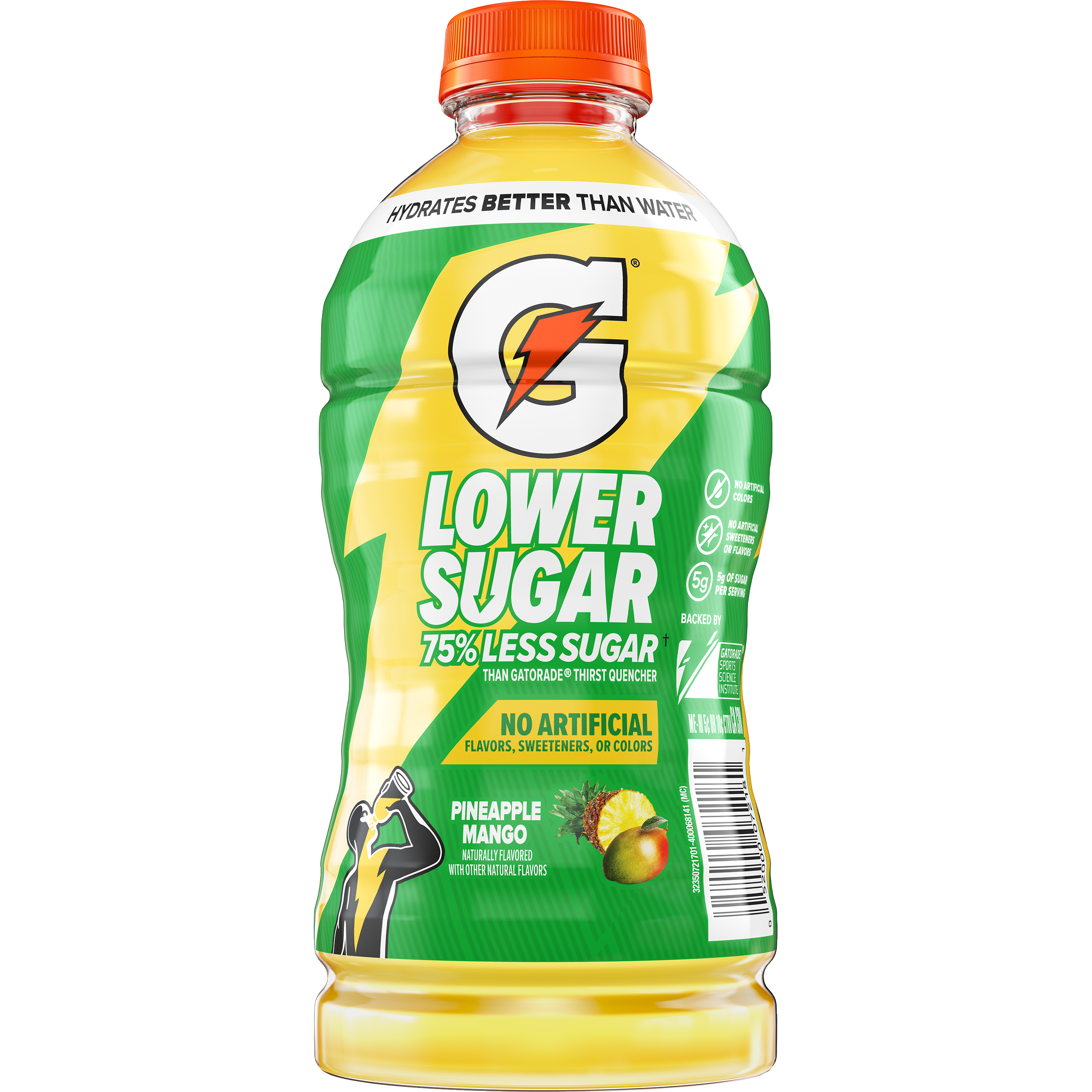 Gatorade, Lower Sugar, Pineapple Mango Flavored, Electrolyte Beverage thumbnail