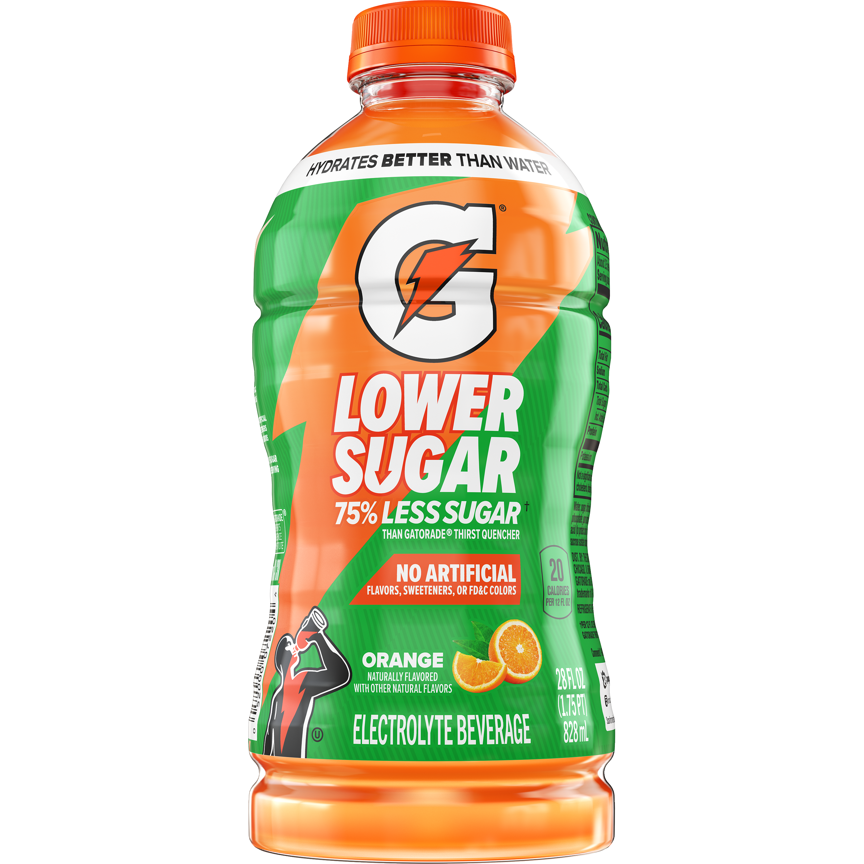 Gatorade, Lower Sugar, Orange Flavored, Electrolyte Beverage
