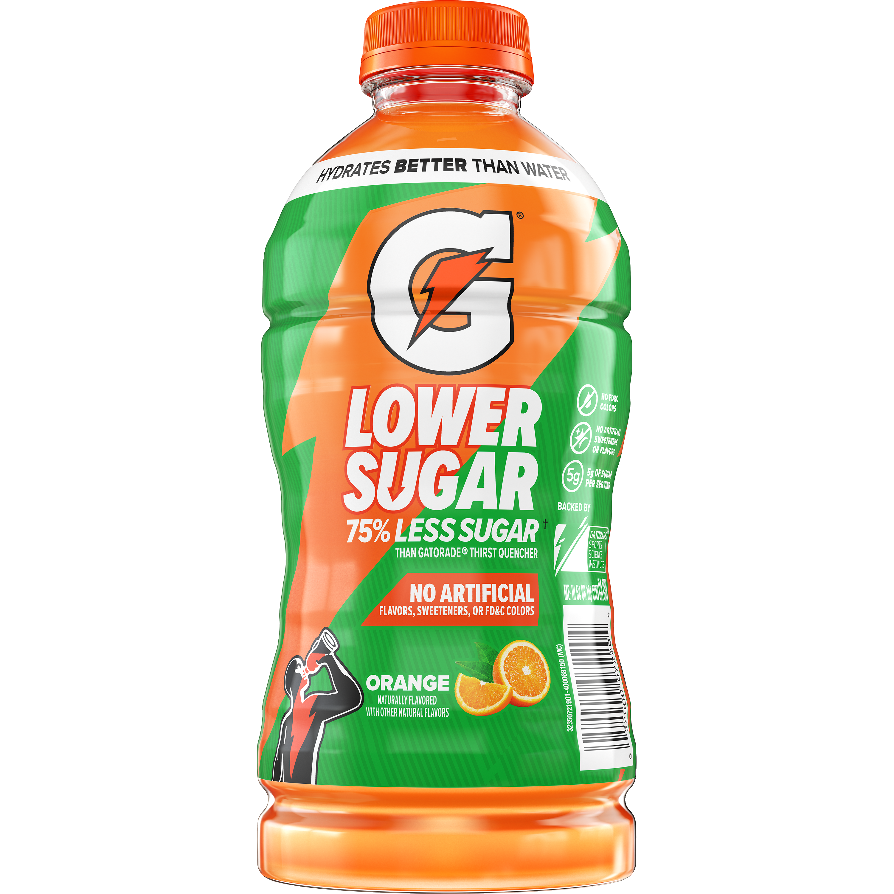 Gatorade, Lower Sugar, Orange Flavored, Electrolyte Beverage thumbnail