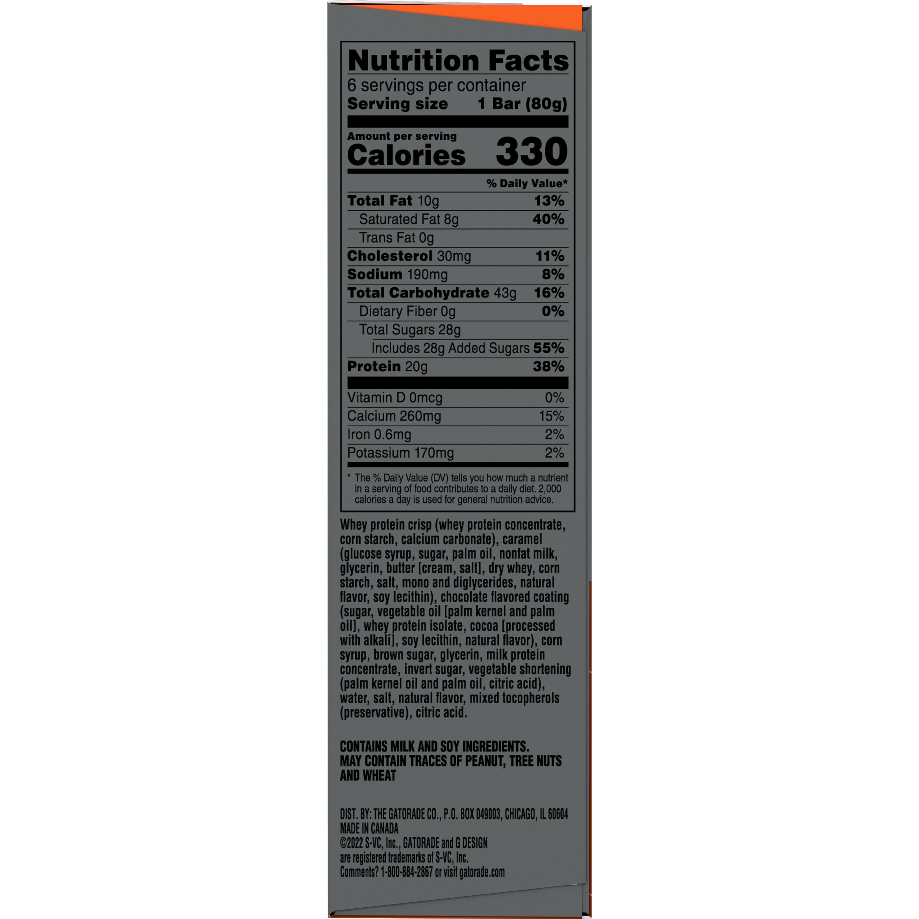 Gatorade, Chocolate Chip Flavored, Protein Bar thumbnail
