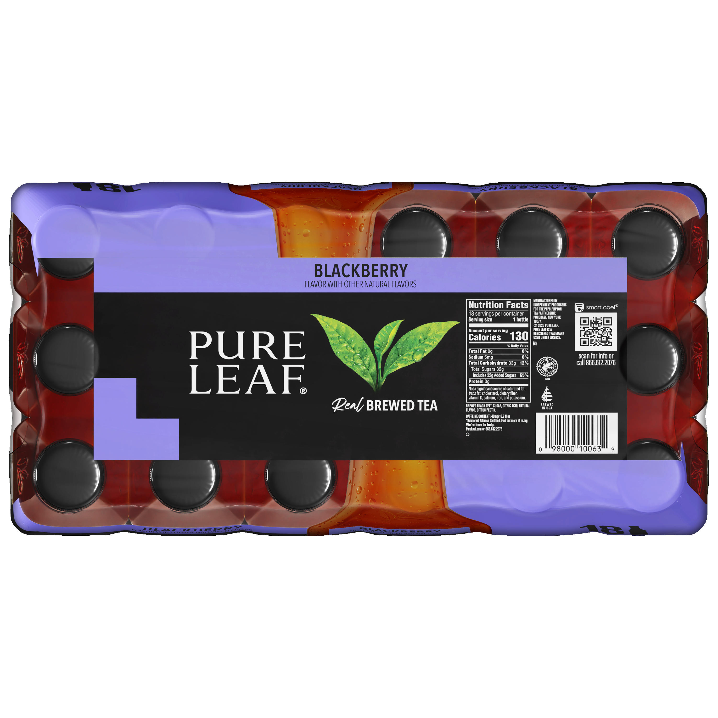 Pure Leaf, Blackberry Flavor, Real Brewed Tea thumbnail