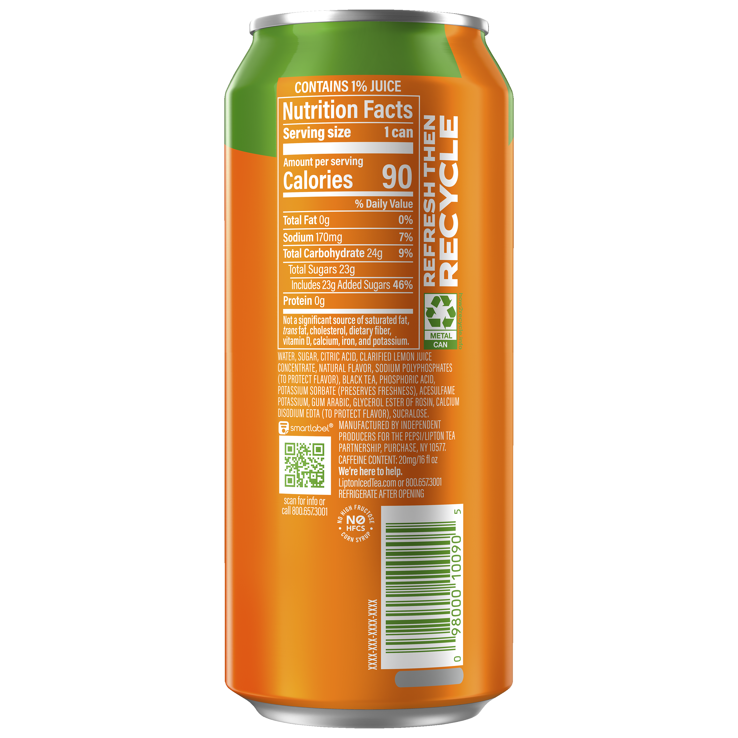 Lipton, Fusions, Pineapple Mango Lemonade Flavor, Lemonade Iced Tea thumbnail