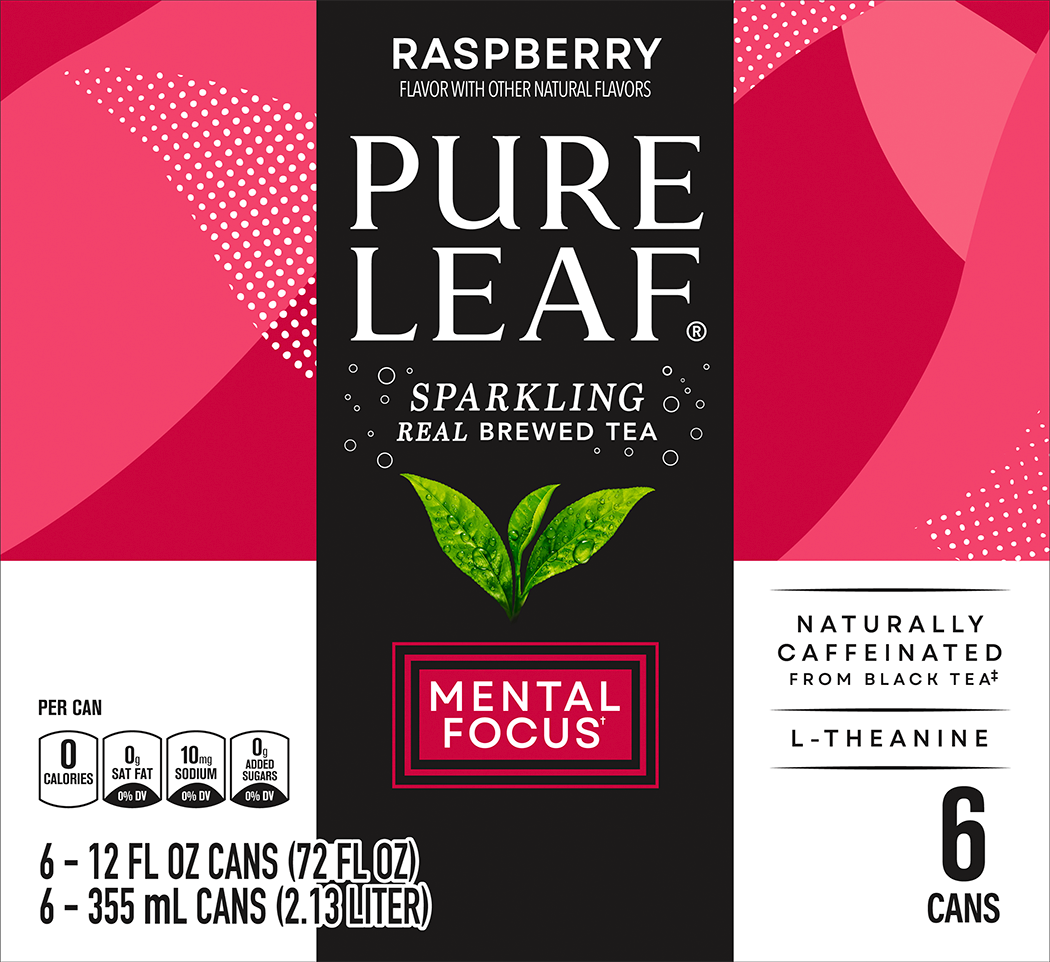 Pure Leaf, Raspberry Flavor, Sparkling Real Brewed Tea thumbnail
