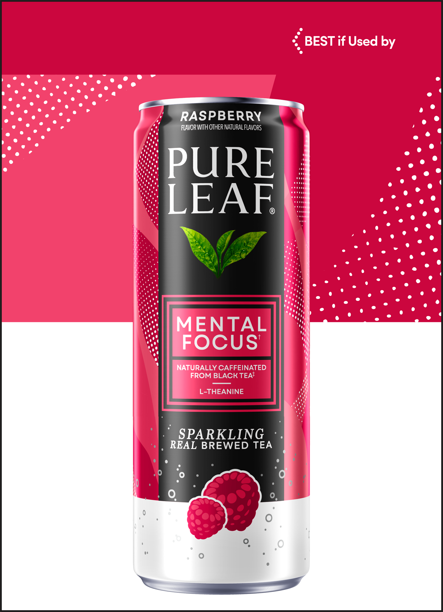 Pure Leaf, Raspberry Flavor, Sparkling Real Brewed Tea thumbnail
