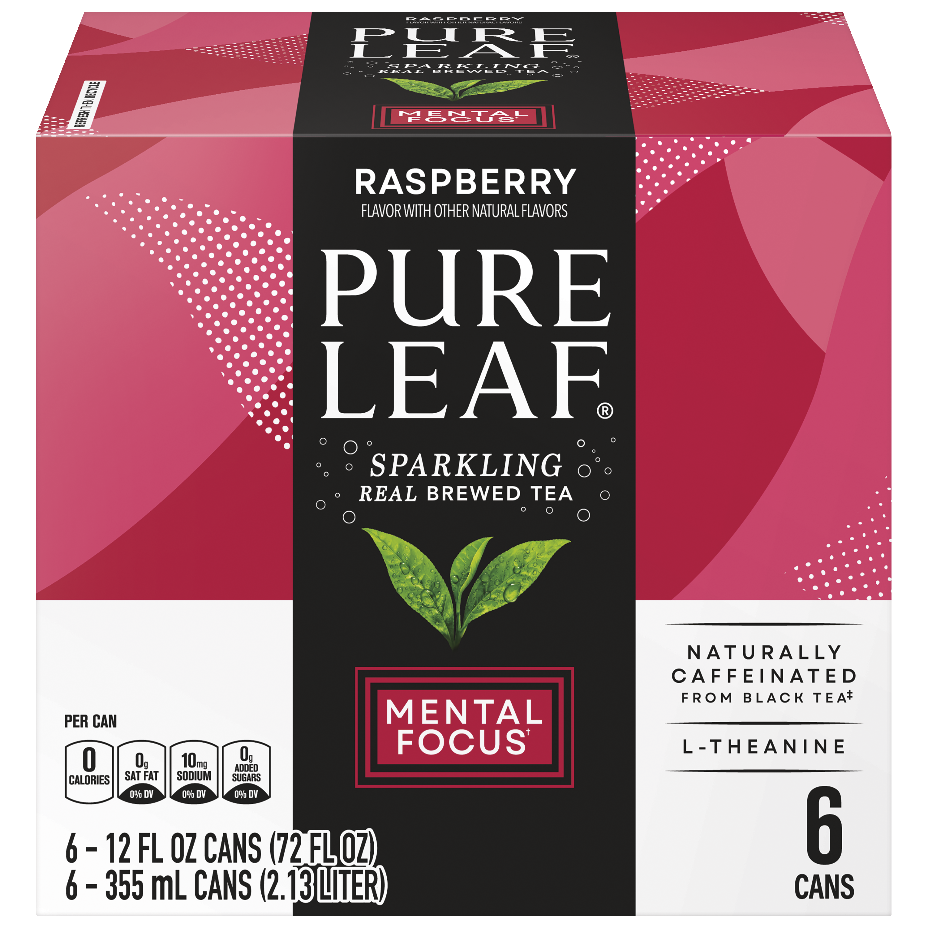 Pure Leaf, Raspberry Flavor, Sparkling Real Brewed Tea thumbnail