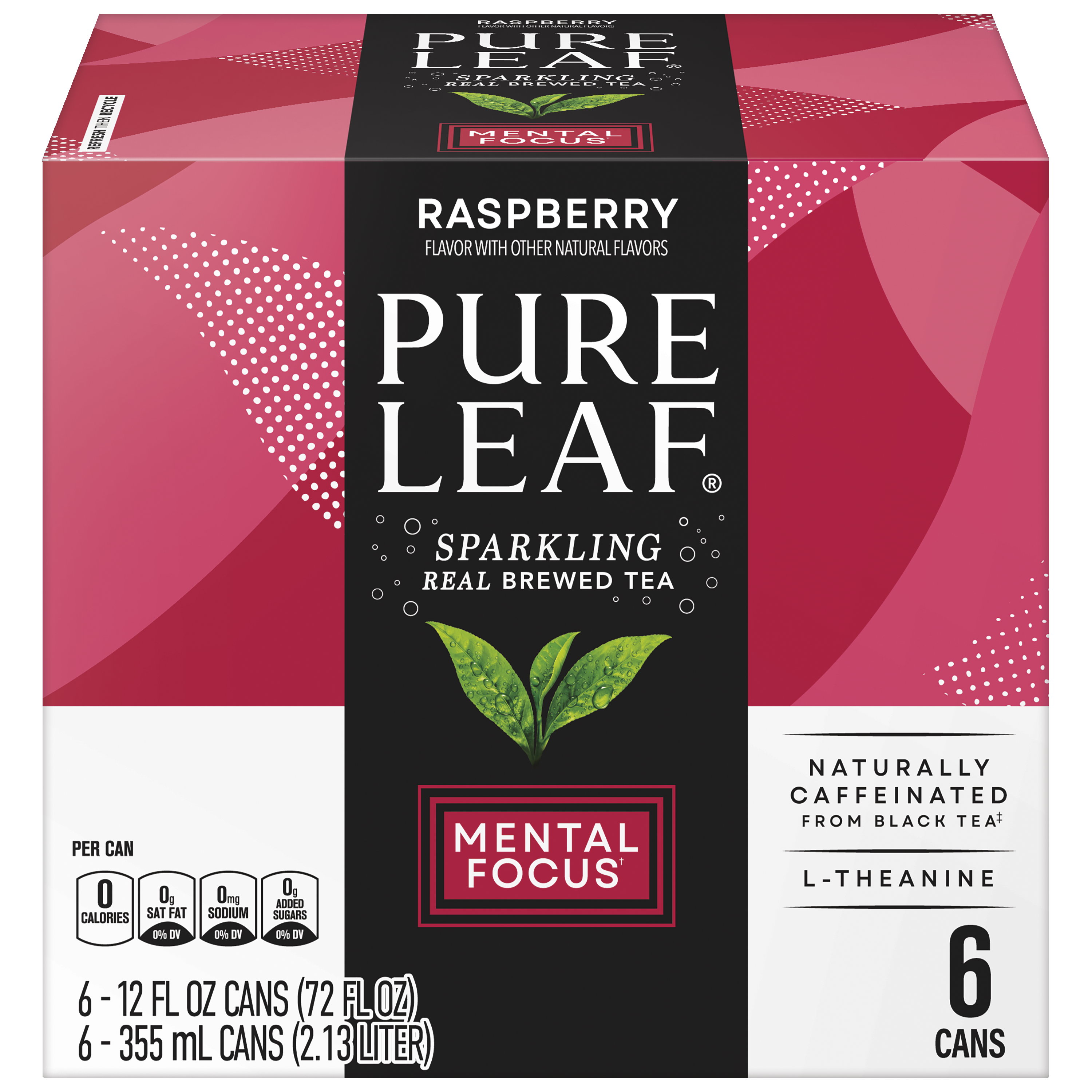 Pure Leaf, Raspberry Flavor, Sparkling Real Brewed Tea