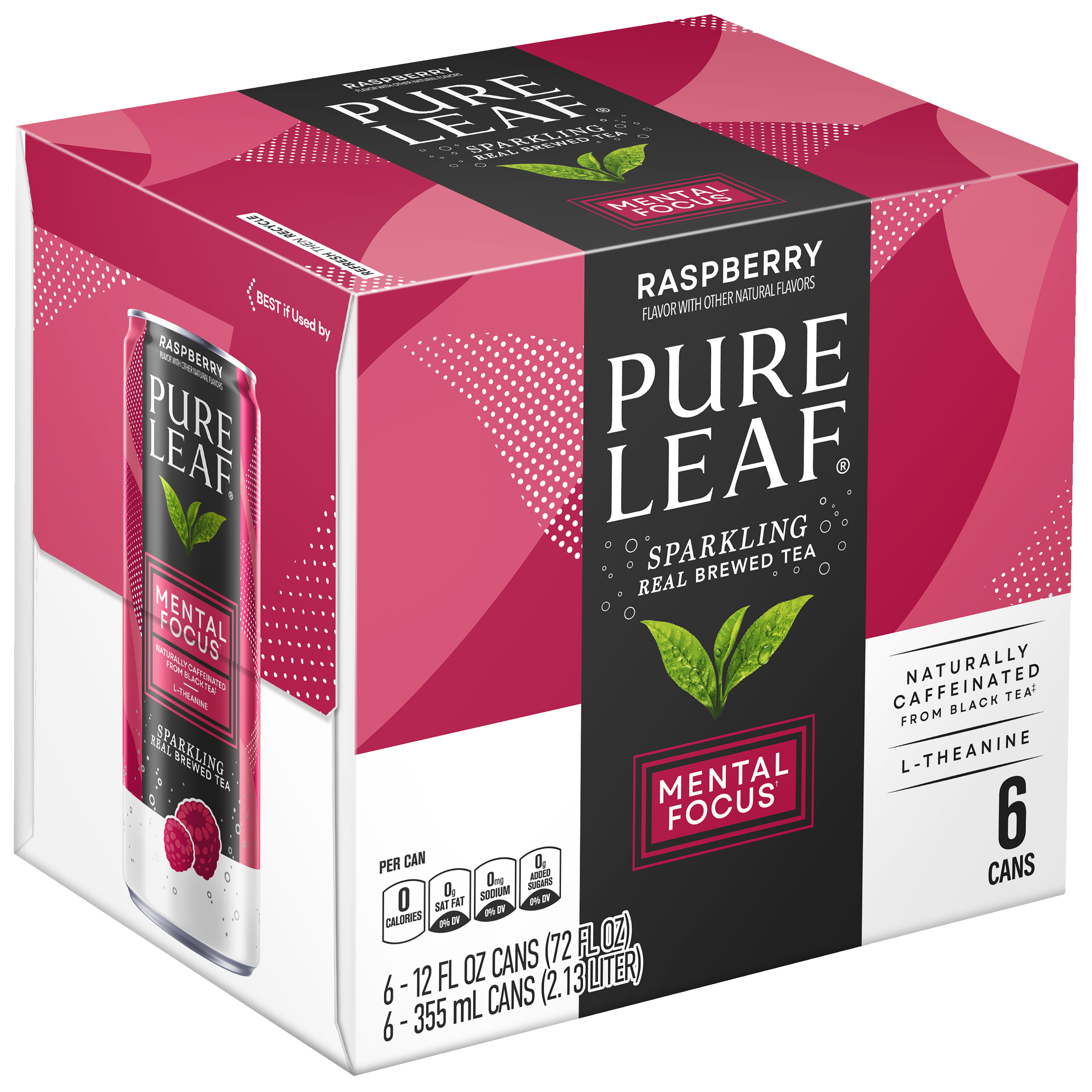 Pure Leaf, Raspberry Flavor, Sparkling Real Brewed Tea thumbnail