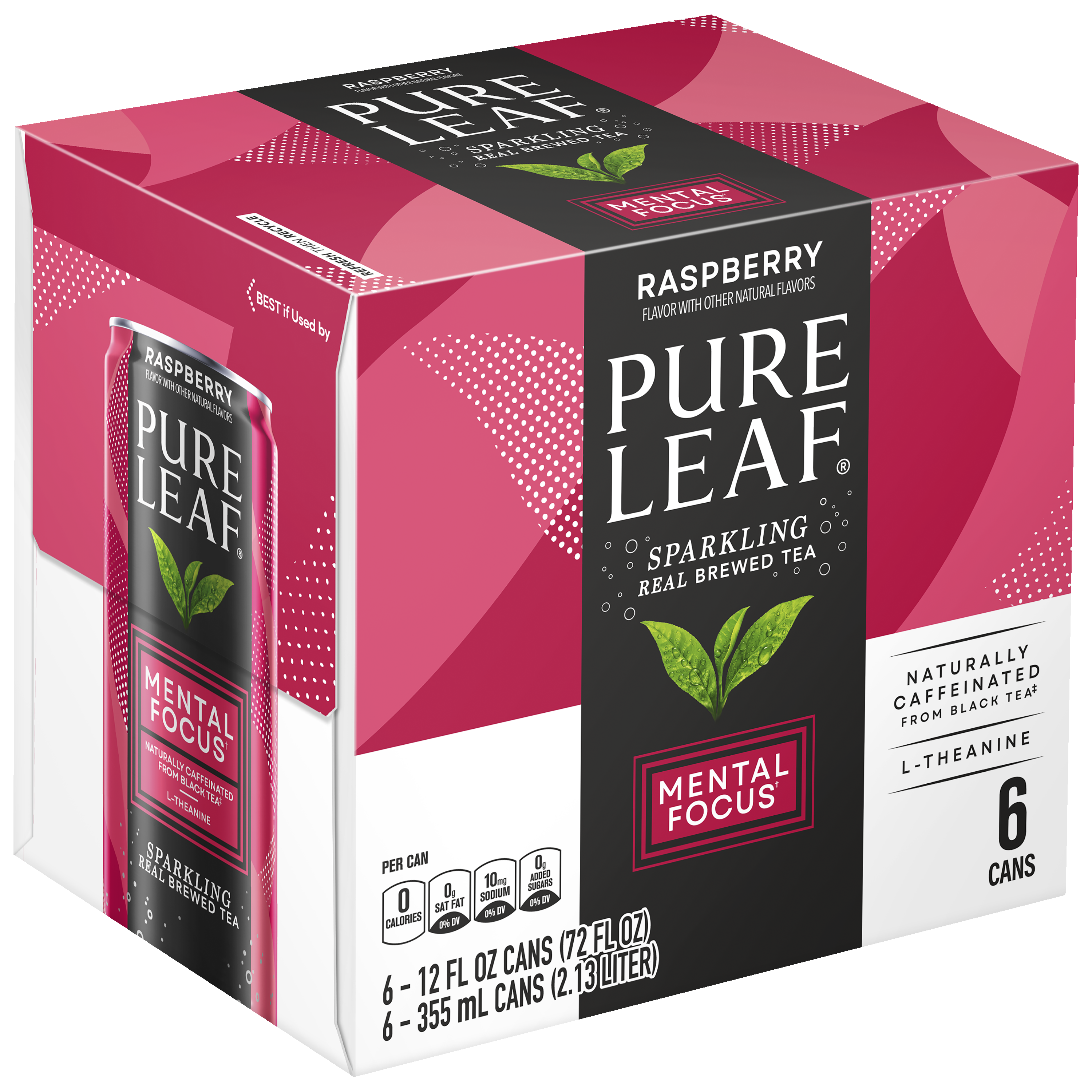 Pure Leaf, Raspberry Flavor, Sparkling Real Brewed Tea thumbnail