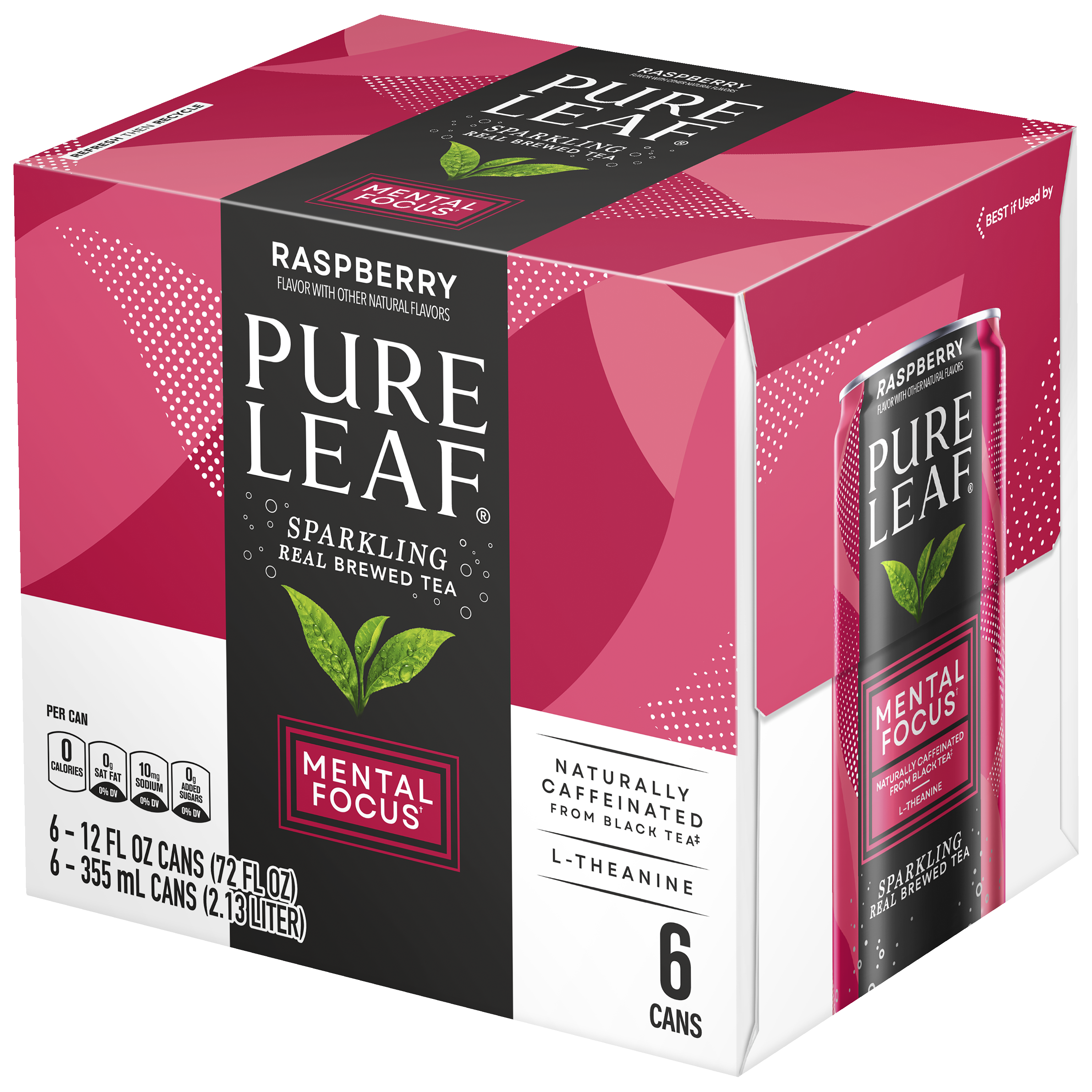 Pure Leaf, Raspberry Flavor, Sparkling Real Brewed Tea thumbnail