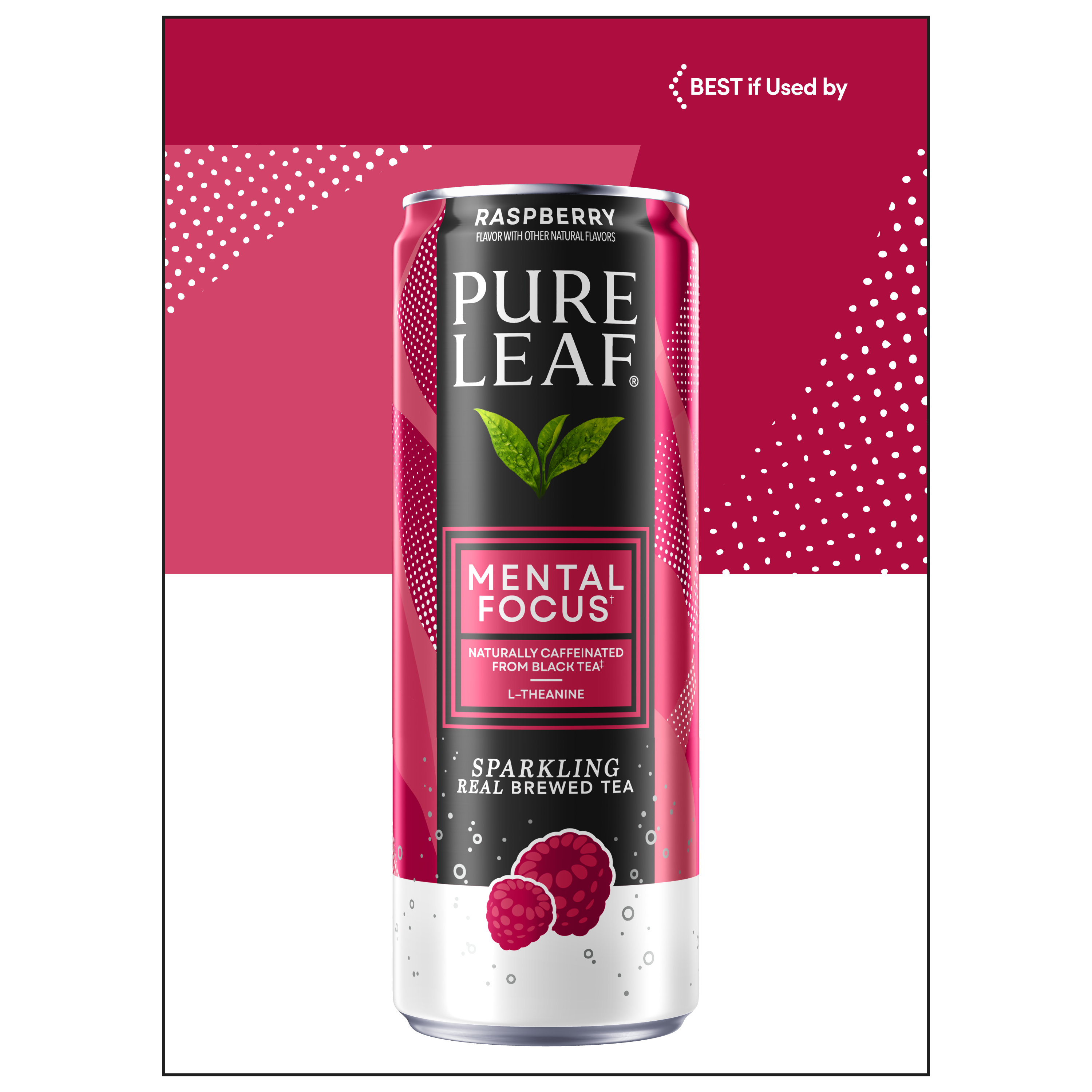 Pure Leaf, Raspberry Flavor, Sparkling Real Brewed Tea thumbnail