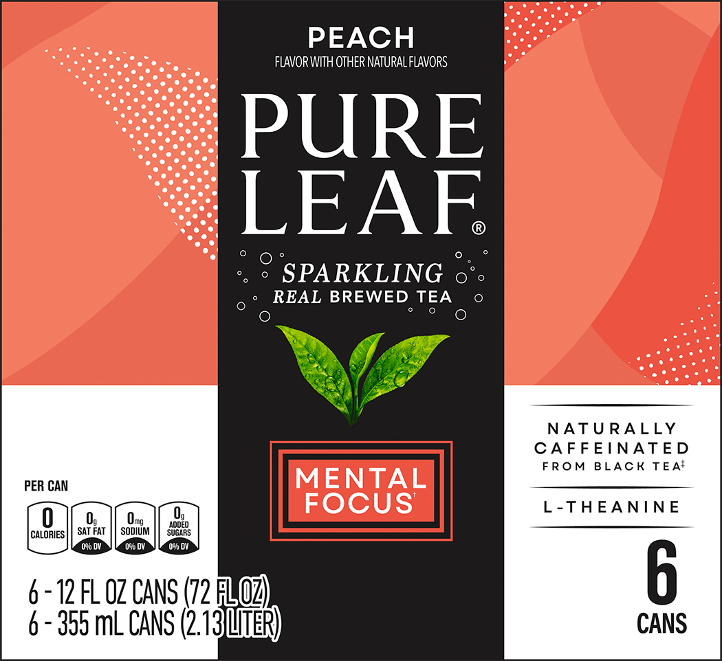 Pure Leaf, Peach Flavor, Sparkling Real Brewed Tea thumbnail