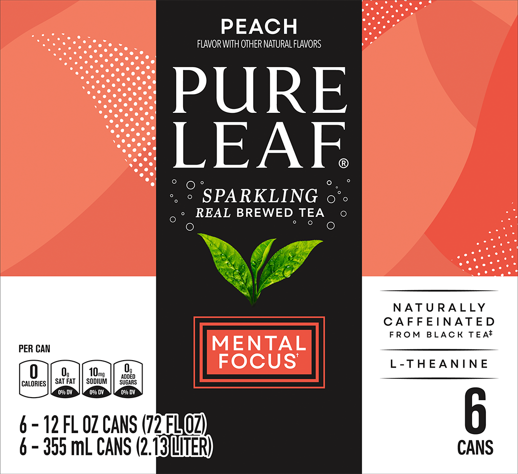 Pure Leaf, Peach Flavor, Sparkling Real Brewed Tea thumbnail
