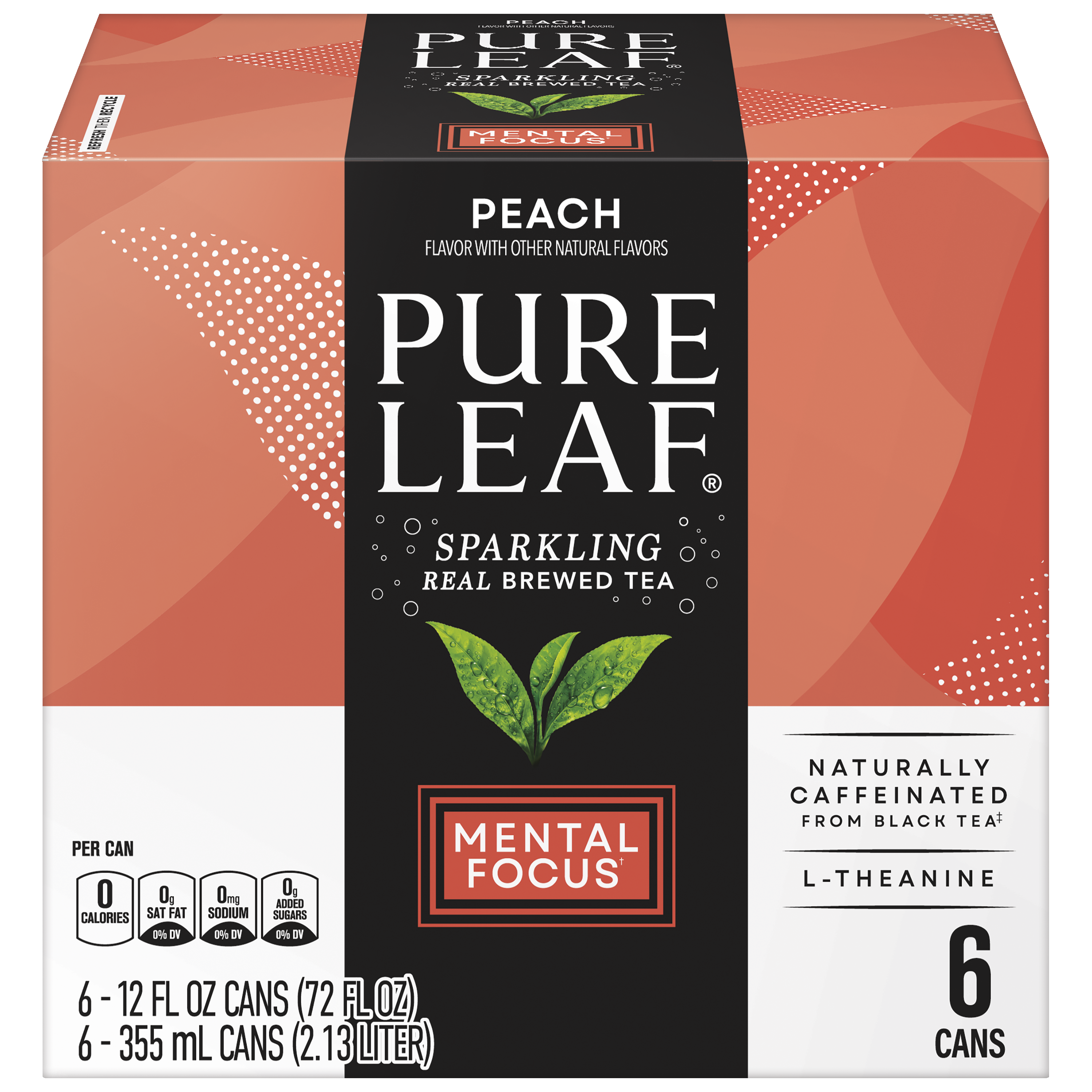 Pure Leaf, Peach Flavor, Sparkling Real Brewed Tea thumbnail