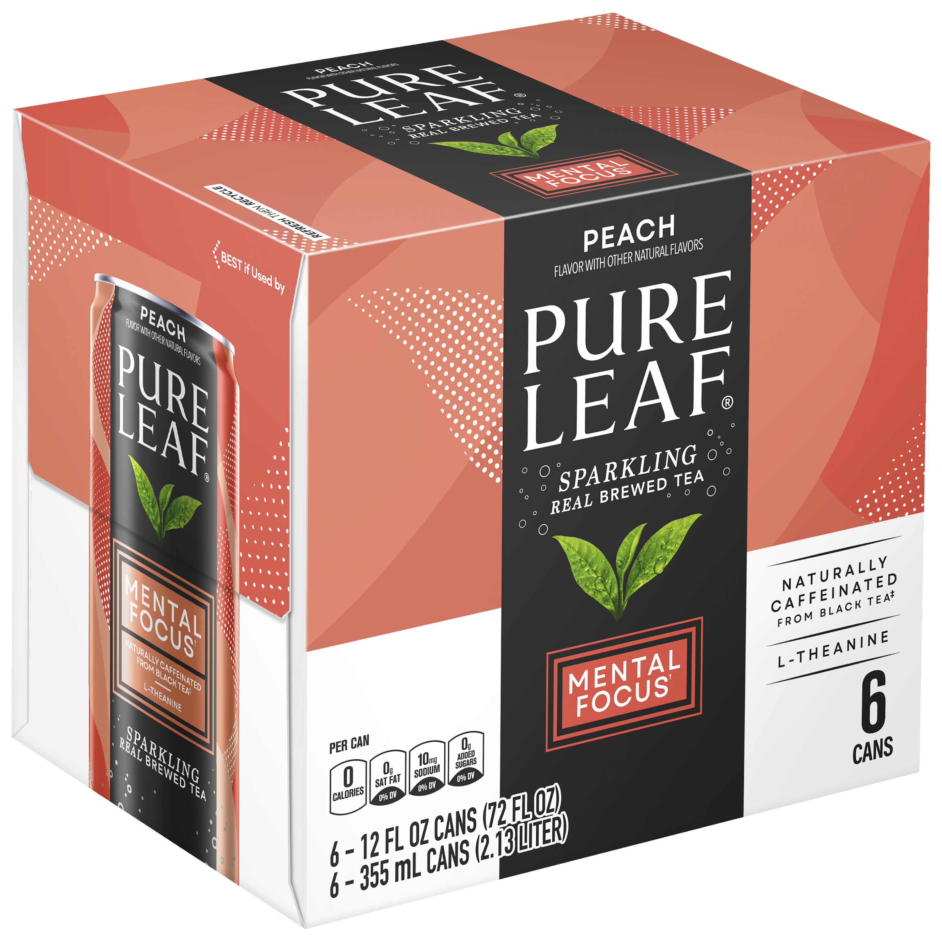 Pure Leaf, Peach Flavor, Sparkling Real Brewed Tea thumbnail