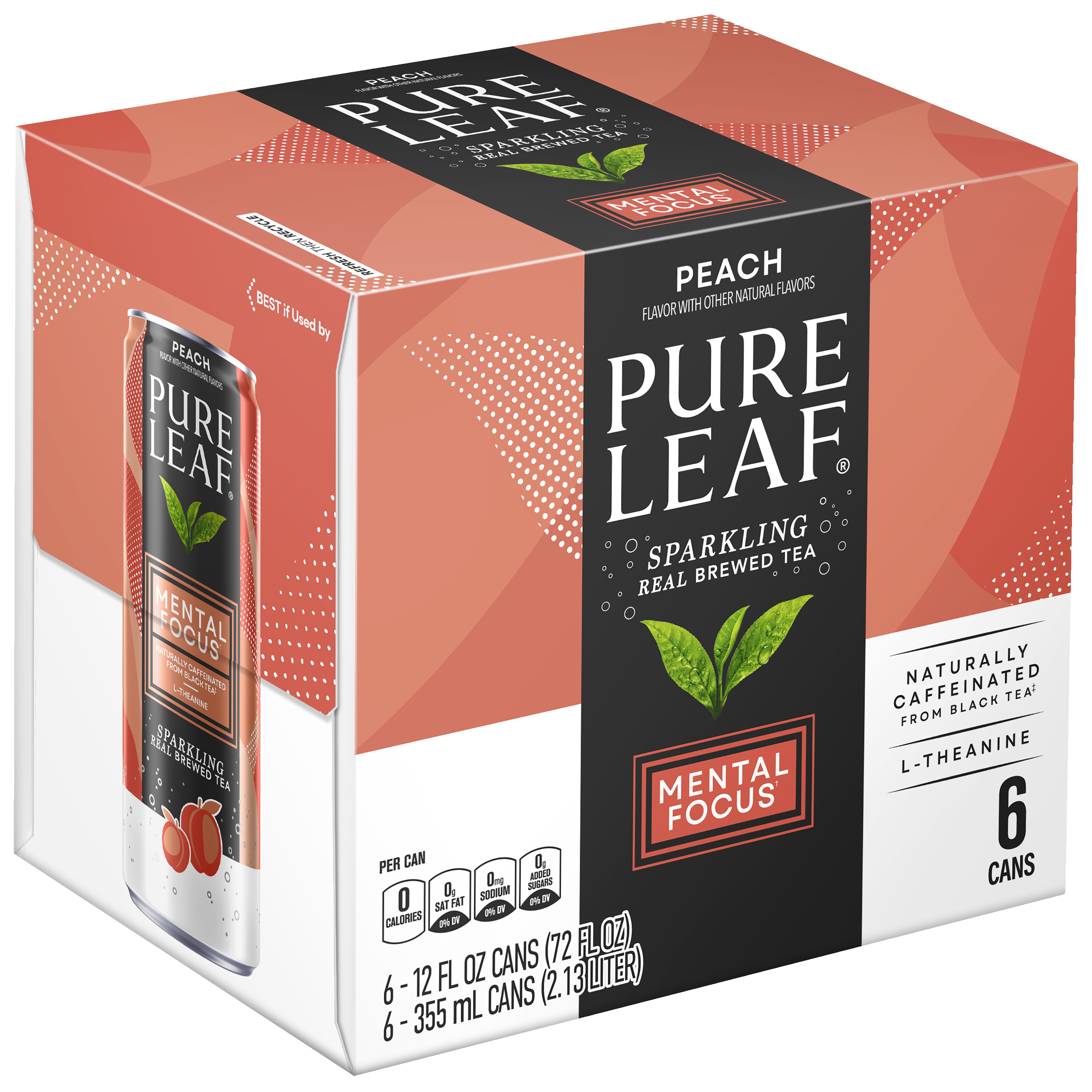 Pure Leaf, Peach Flavor, Sparkling Real Brewed Tea thumbnail