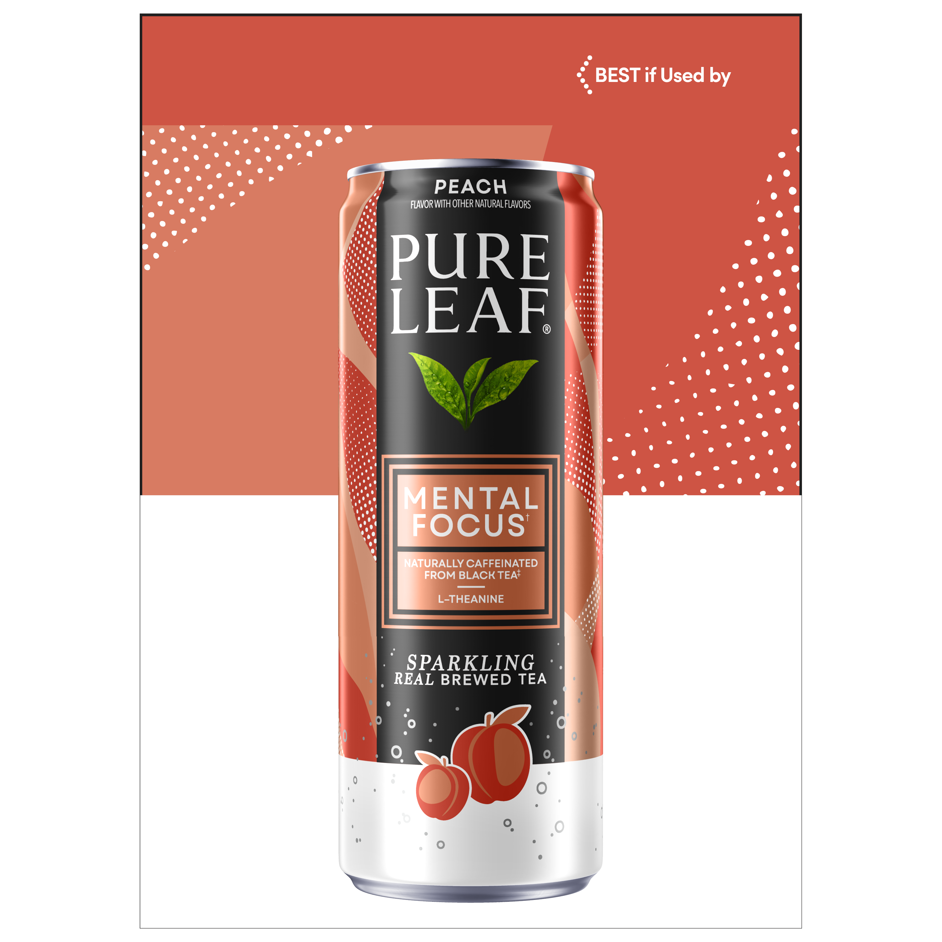 Pure Leaf, Peach Flavor, Sparkling Real Brewed Tea thumbnail