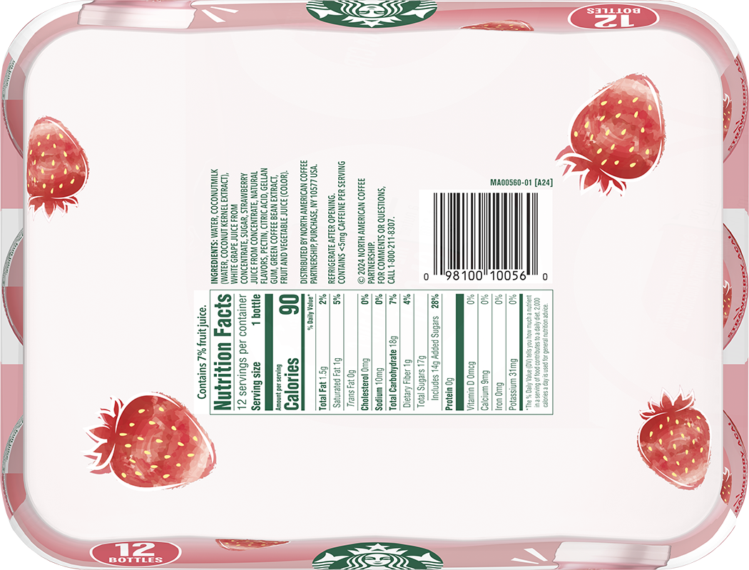 Starbucks, Pink Drink, Strawberry Acai Flavored, Coconut Milk Beverage thumbnail