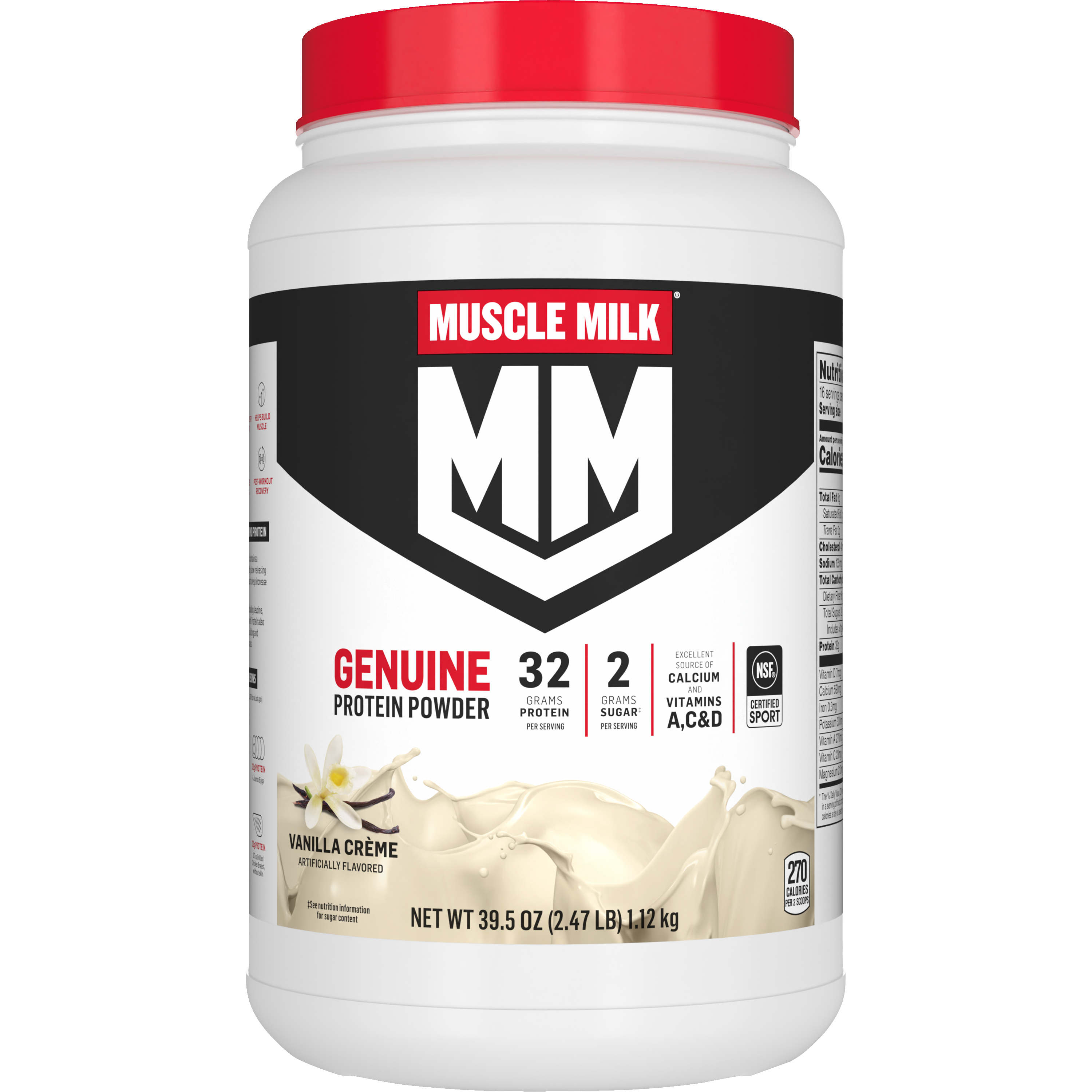 Muscle Milk, Genuine, Vanilla Creme Artificially Flavored, Protein Powder