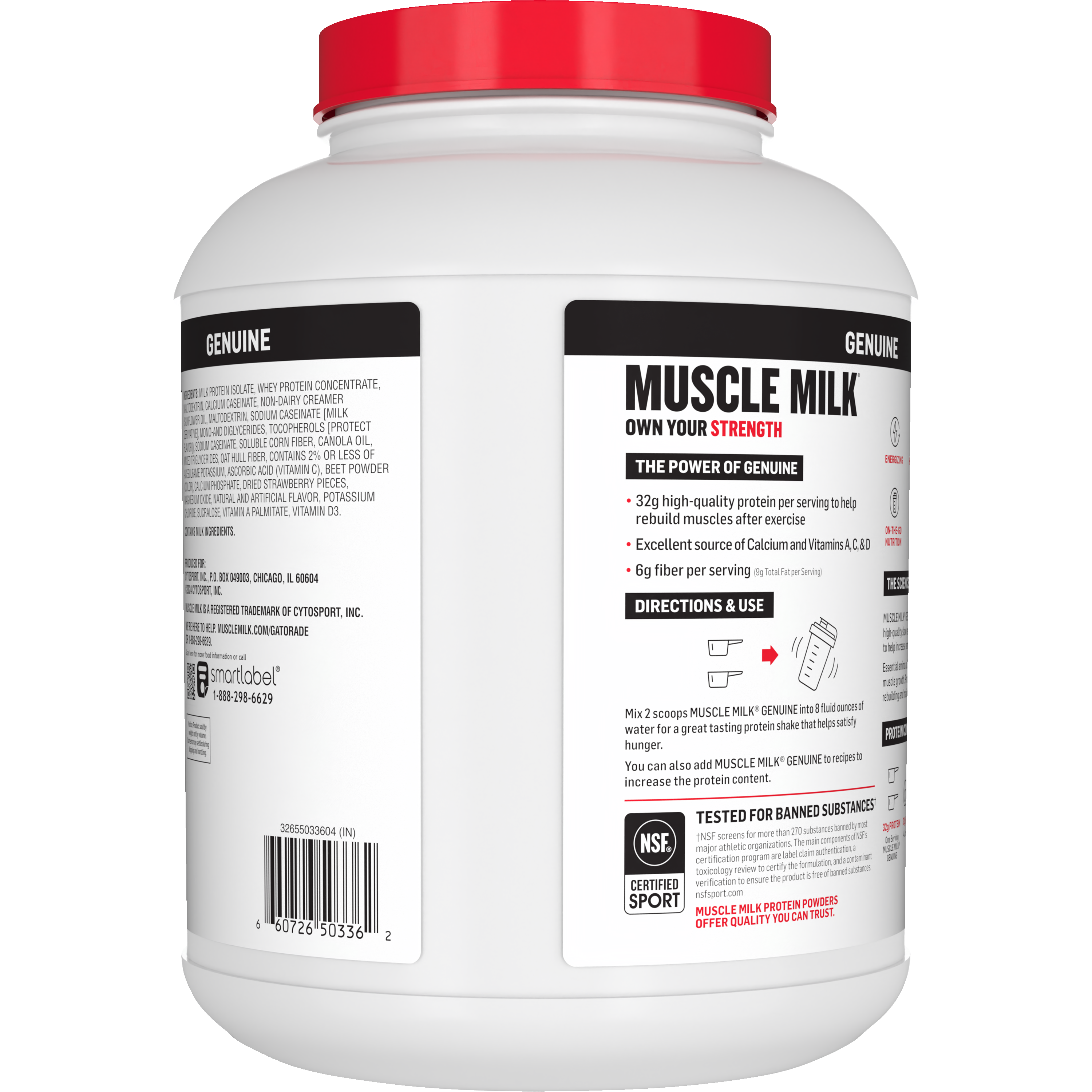 Muscle Milk, Genuine, Strawberries 'N Creme Artificially Flavored, Protein Powder thumbnail