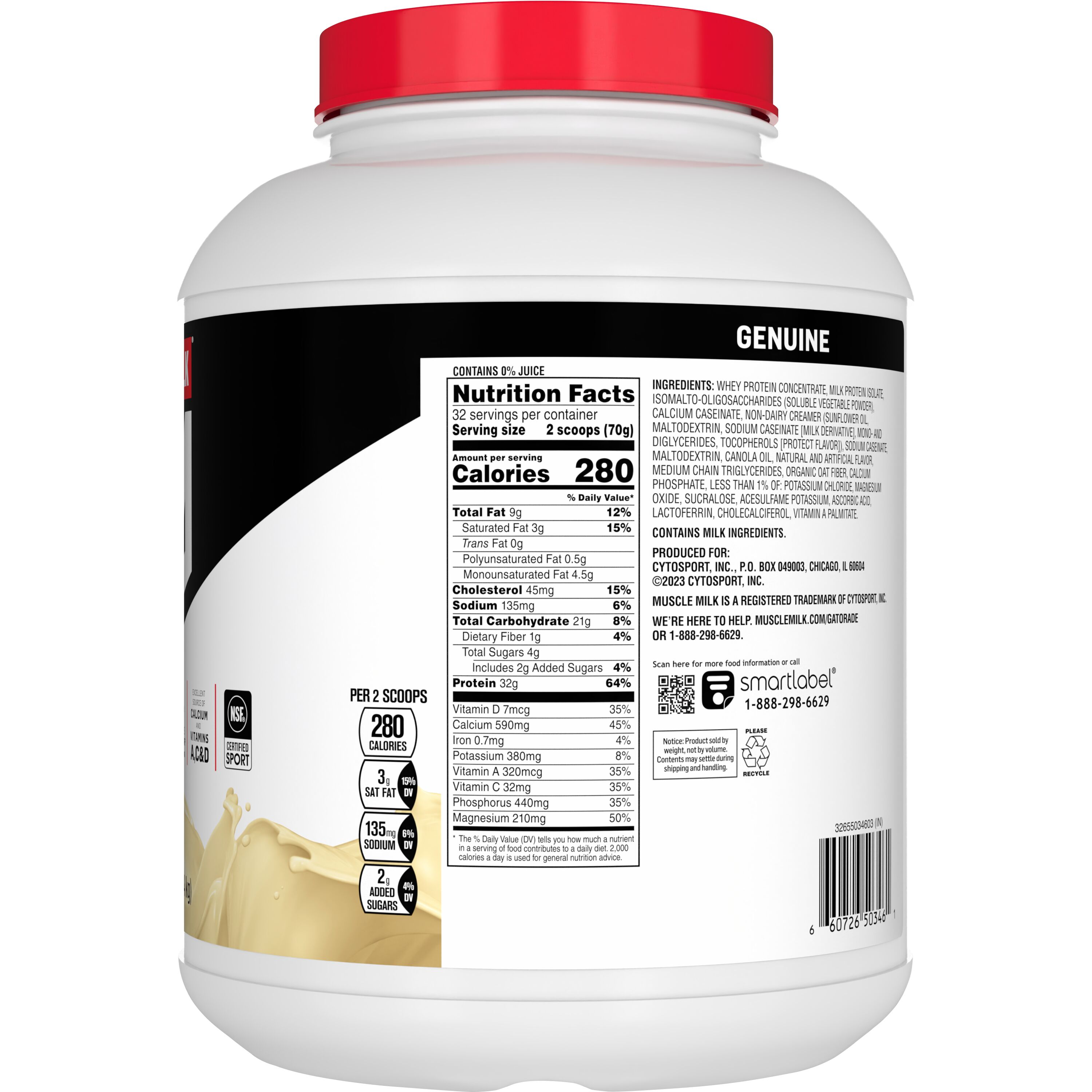 Muscle Milk, Genuine, Banana Creme Artificially Flavored, Protein Powder thumbnail