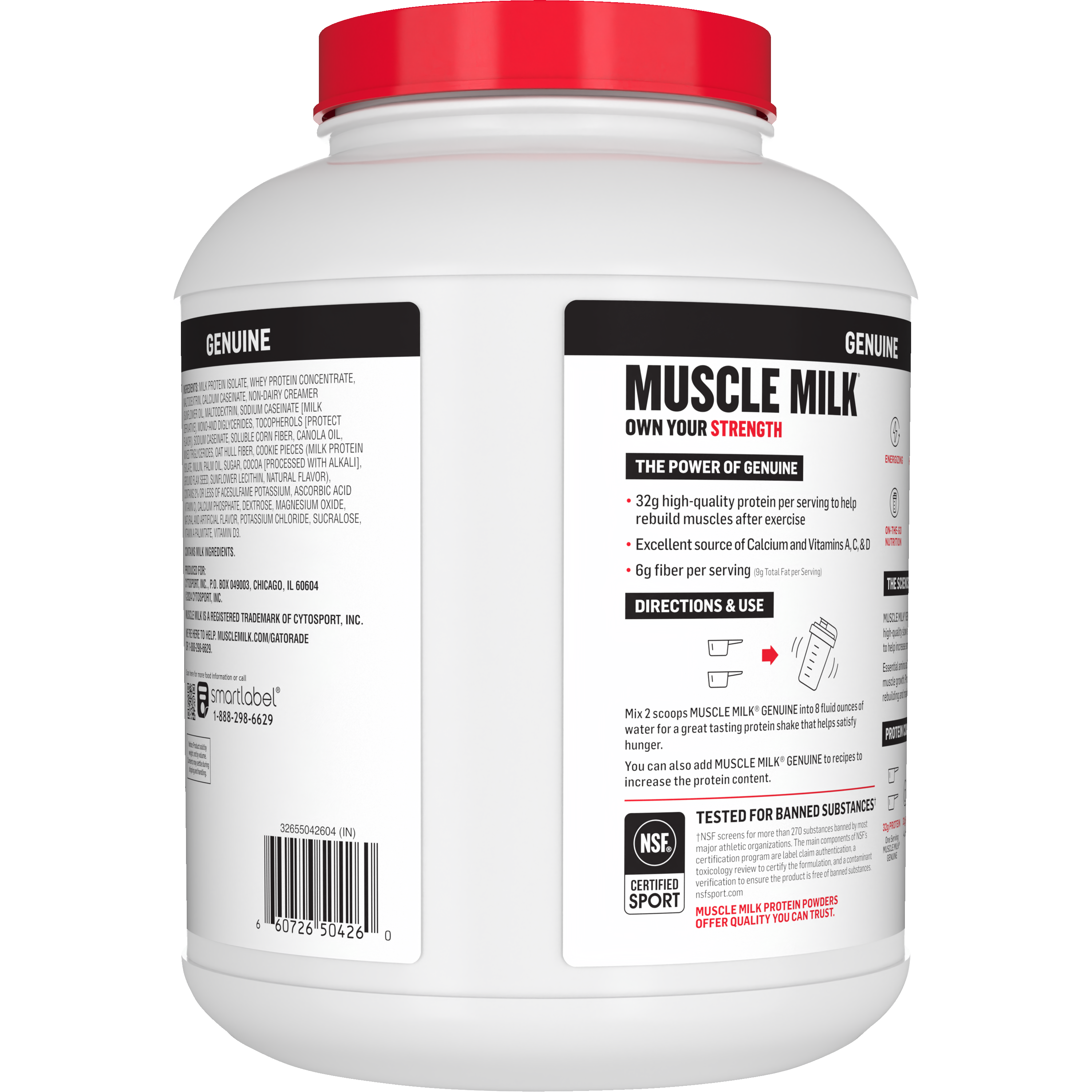 Muscle Milk, Genuine, Cookies 'N Creme Artificially Flavored, Protein Powder thumbnail