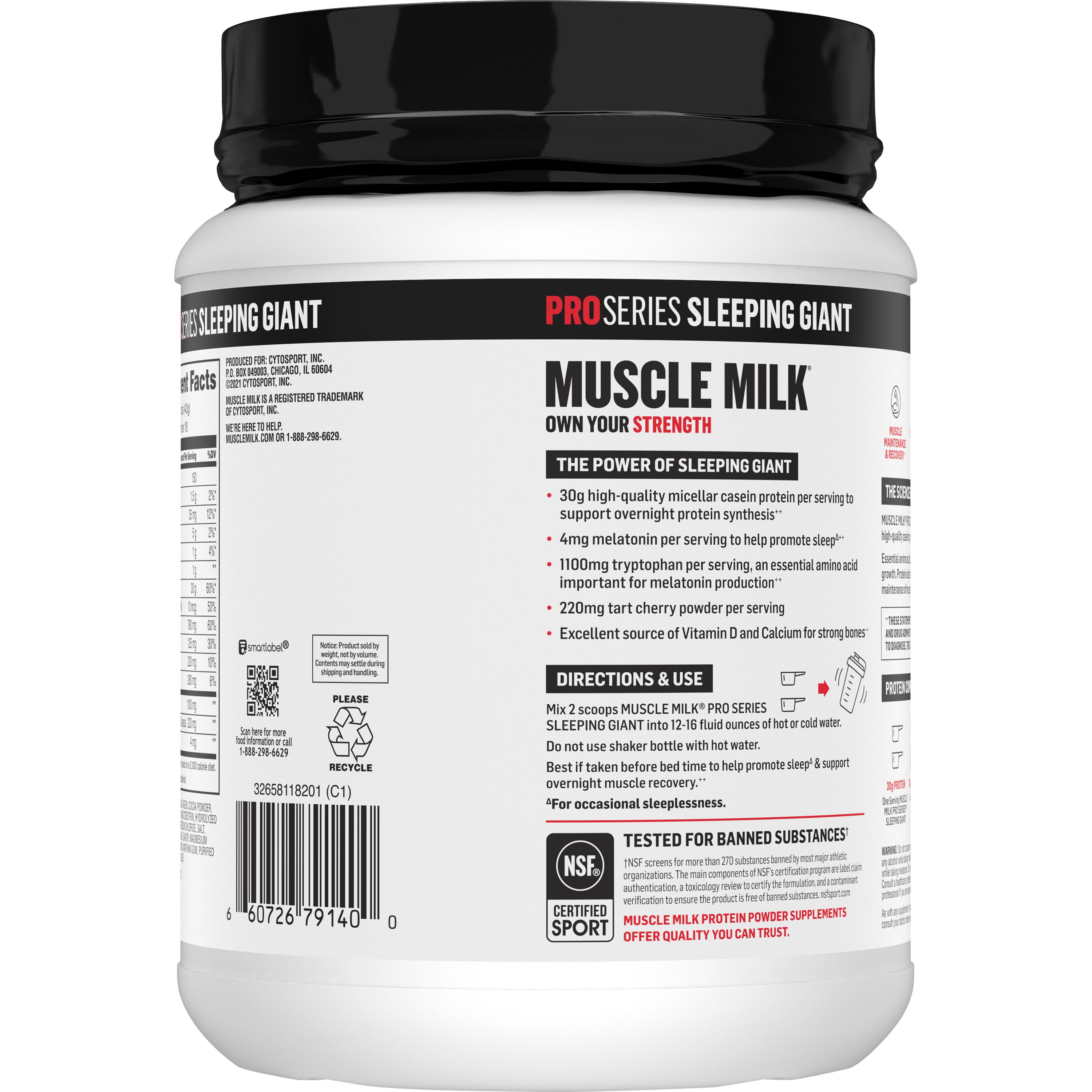 Muscle Milk, Pro Series, Sleeping Giant, Hot Chocolate Artificially Flavored, Protein Powder Supplement thumbnail