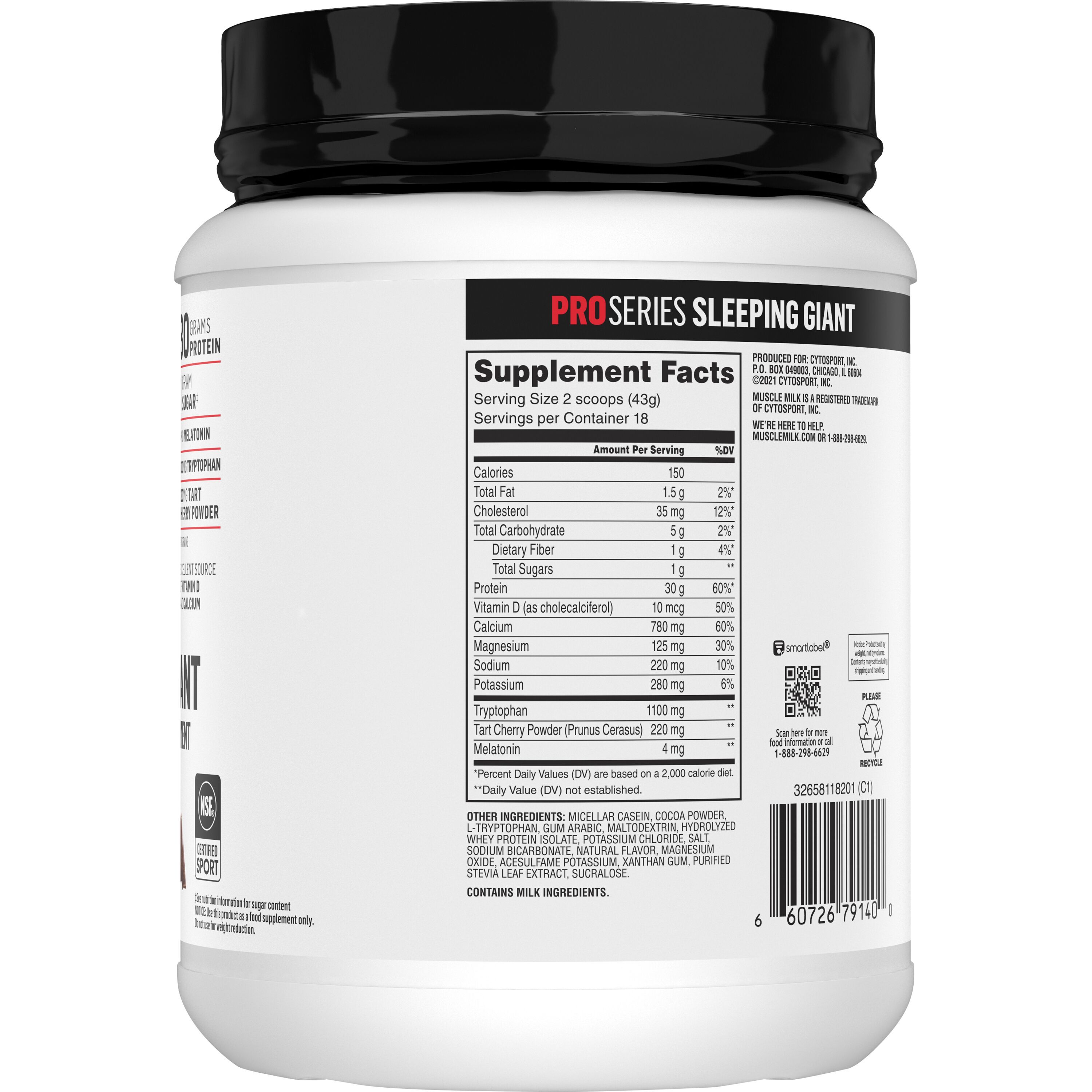 Muscle Milk, Pro Series, Sleeping Giant, Hot Chocolate Artificially Flavored, Protein Powder Supplement thumbnail