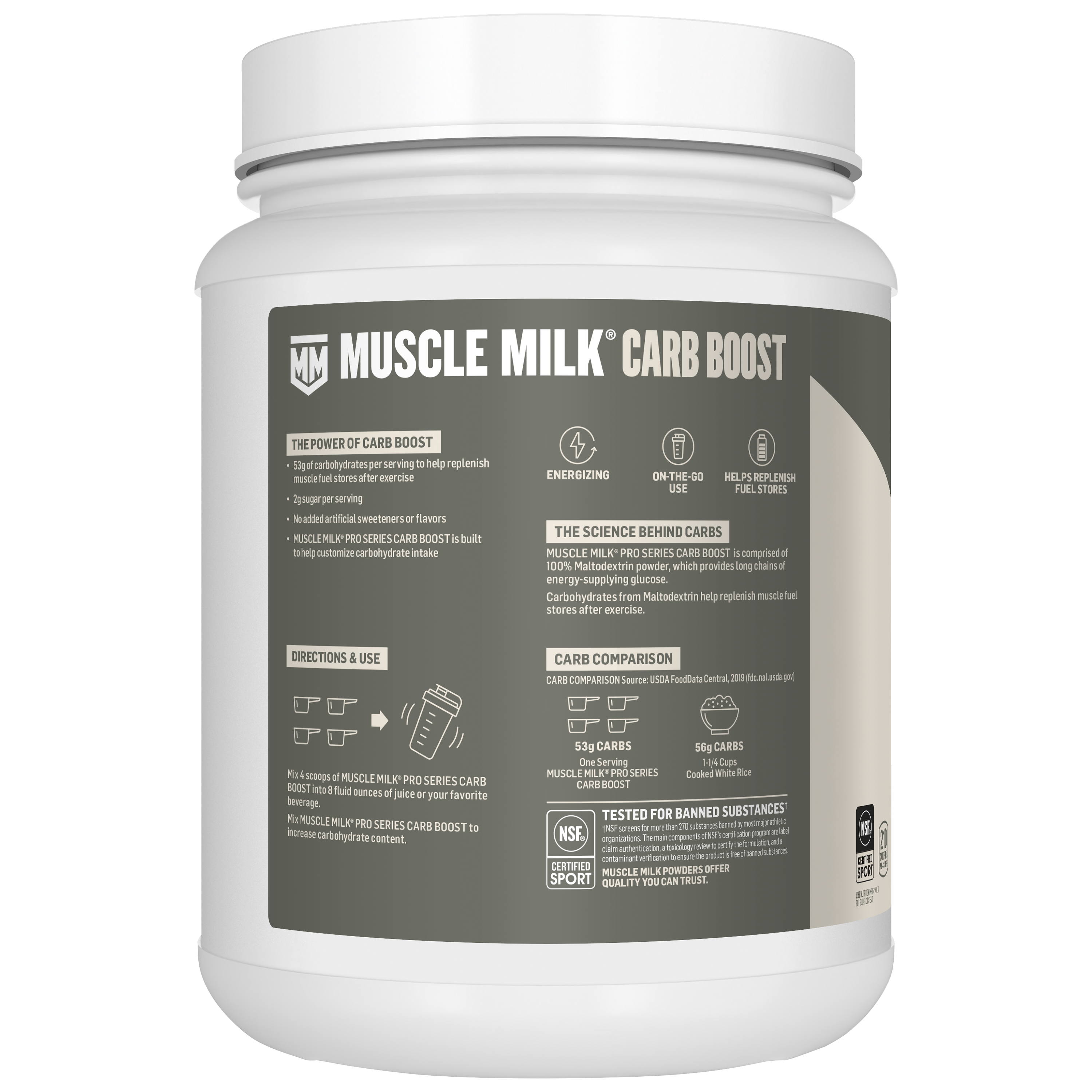 Muscle Milk, Pro Series, Carb Boost, Unflavored, Maltodextrin Powder thumbnail
