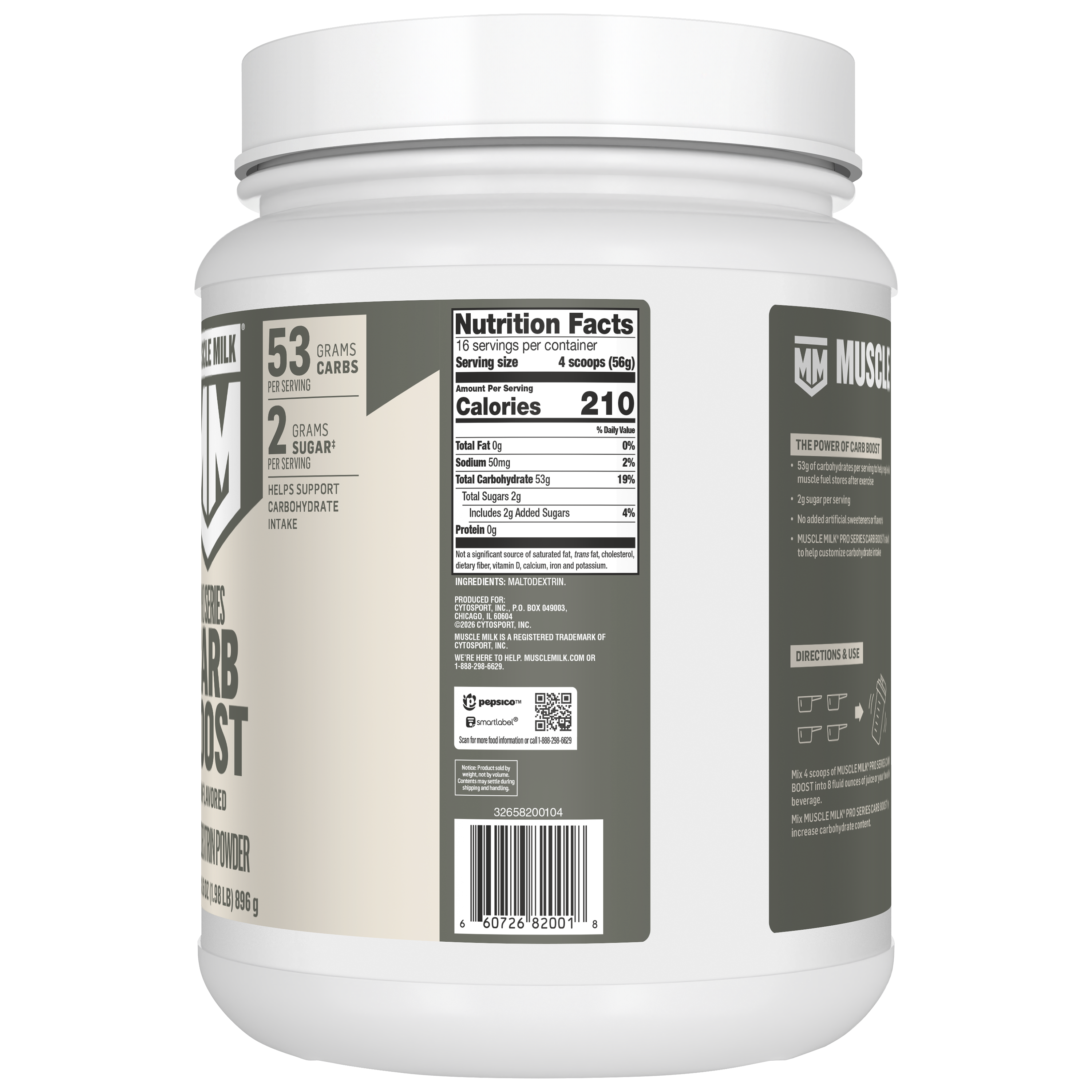 Muscle Milk, Pro Series, Carb Boost, Unflavored, Maltodextrin Powder thumbnail