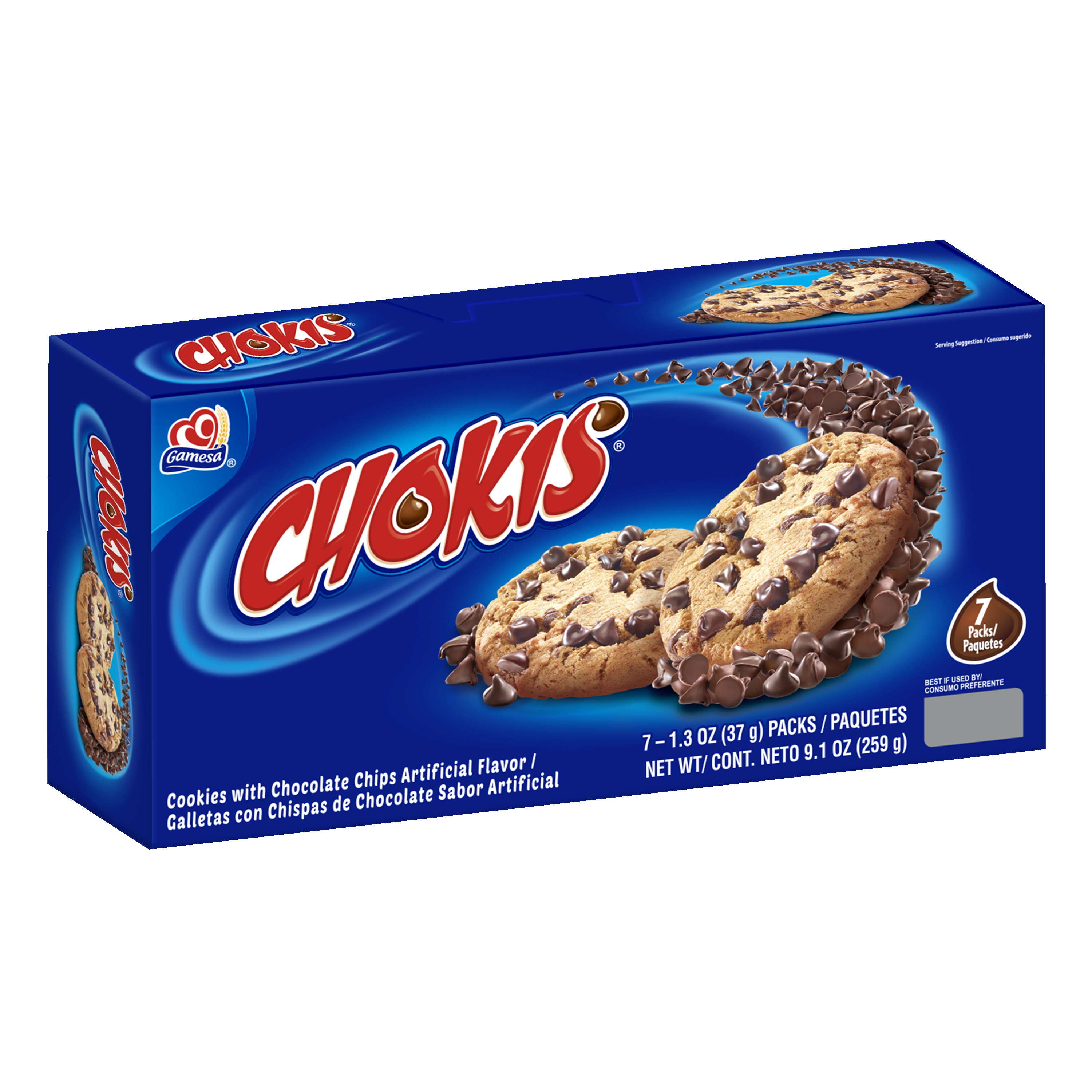 Gamesa, Chokis, Chocolate Chips Artificially Flavored, Cookies thumbnail
