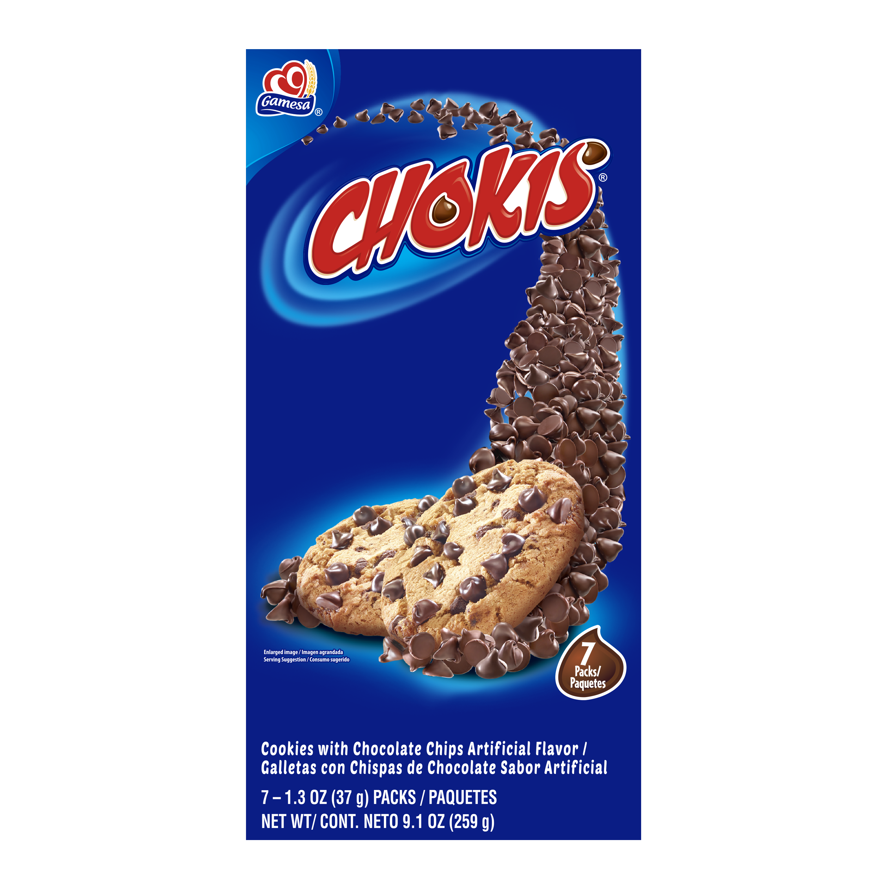 Gamesa, Chokis, Chocolate Chips Artificially Flavored, Cookies thumbnail