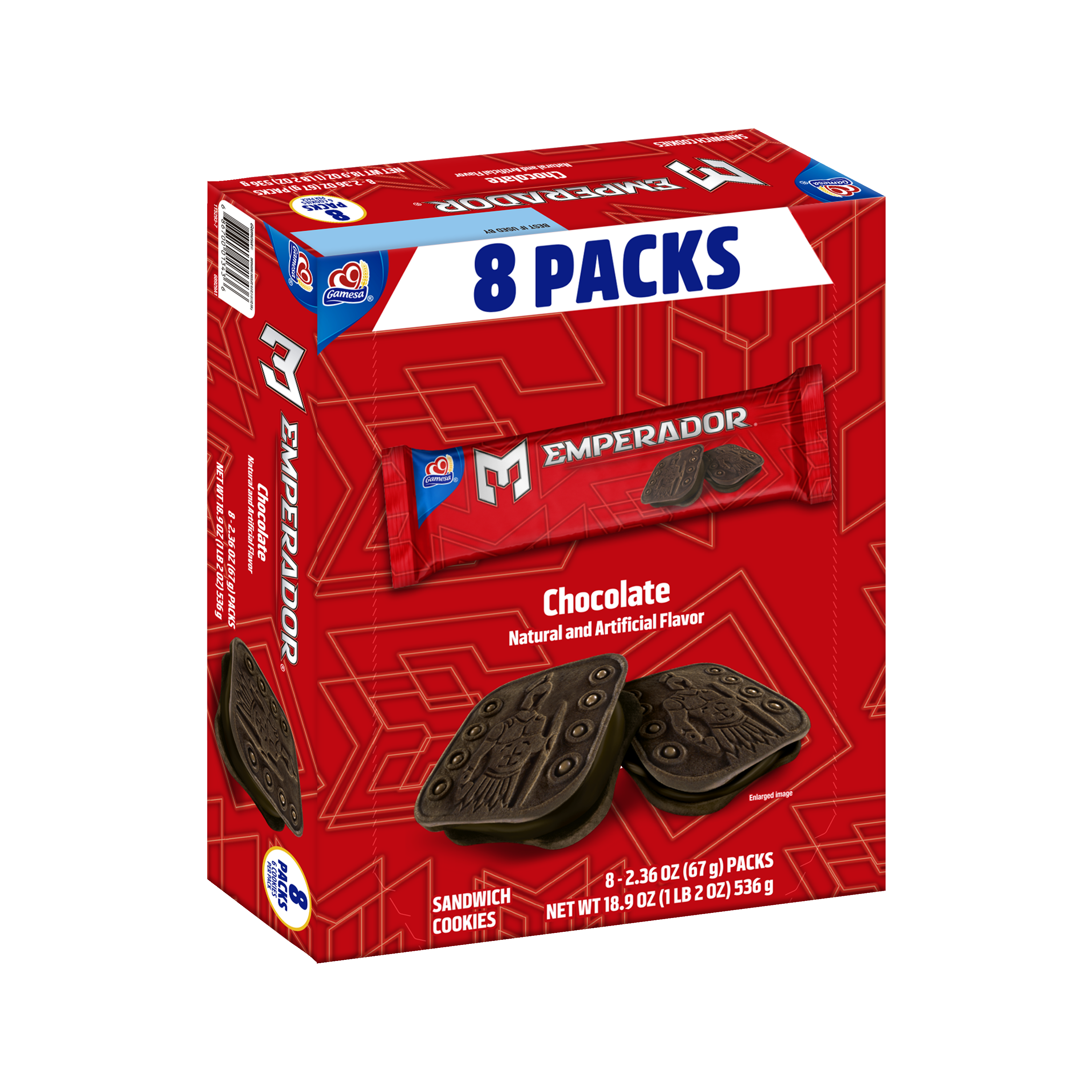 Gamesa, Emperador, Chocolate Naturally And Artificially Flavored, Sandwich Cookies thumbnail