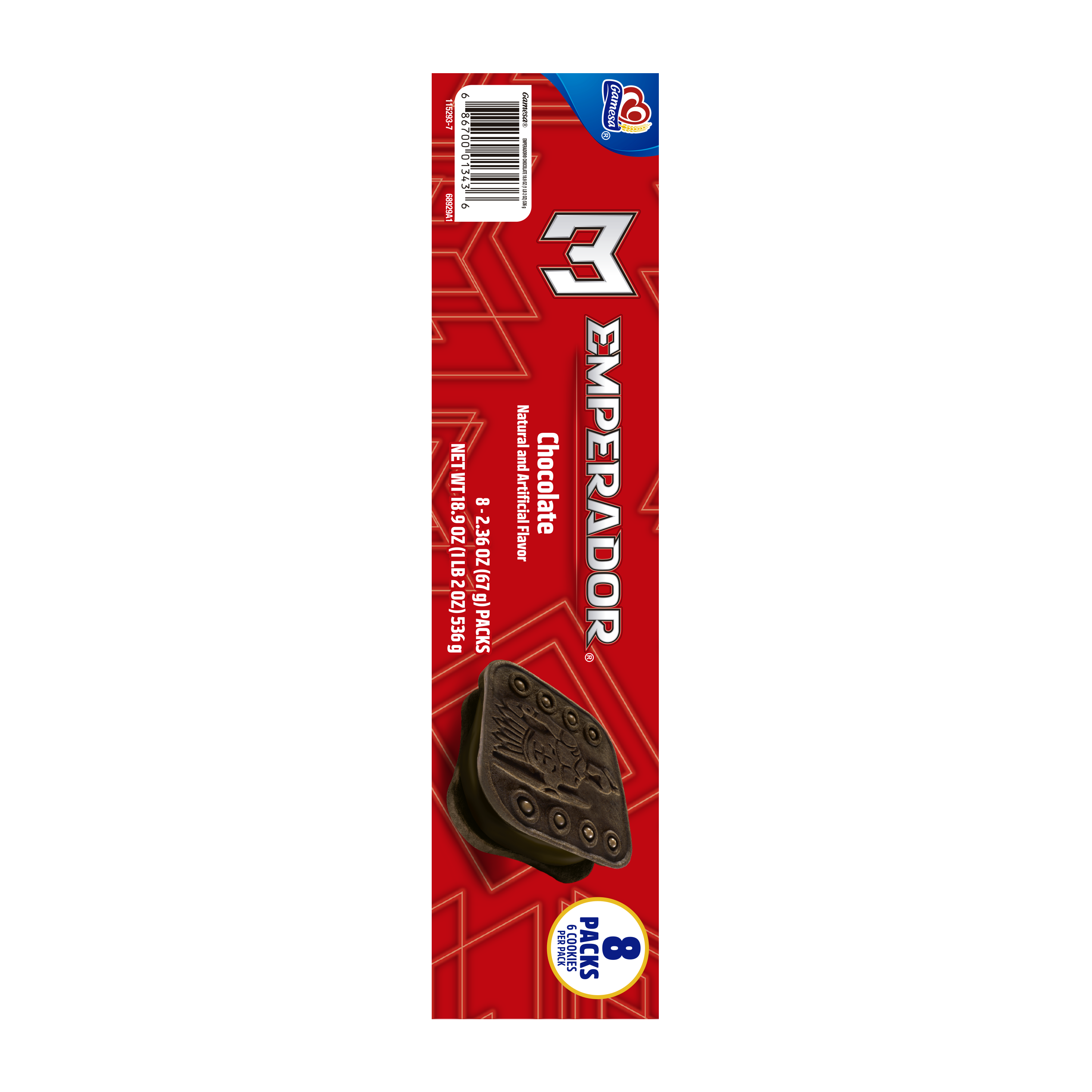 Gamesa, Emperador, Chocolate Naturally And Artificially Flavored, Sandwich Cookies thumbnail