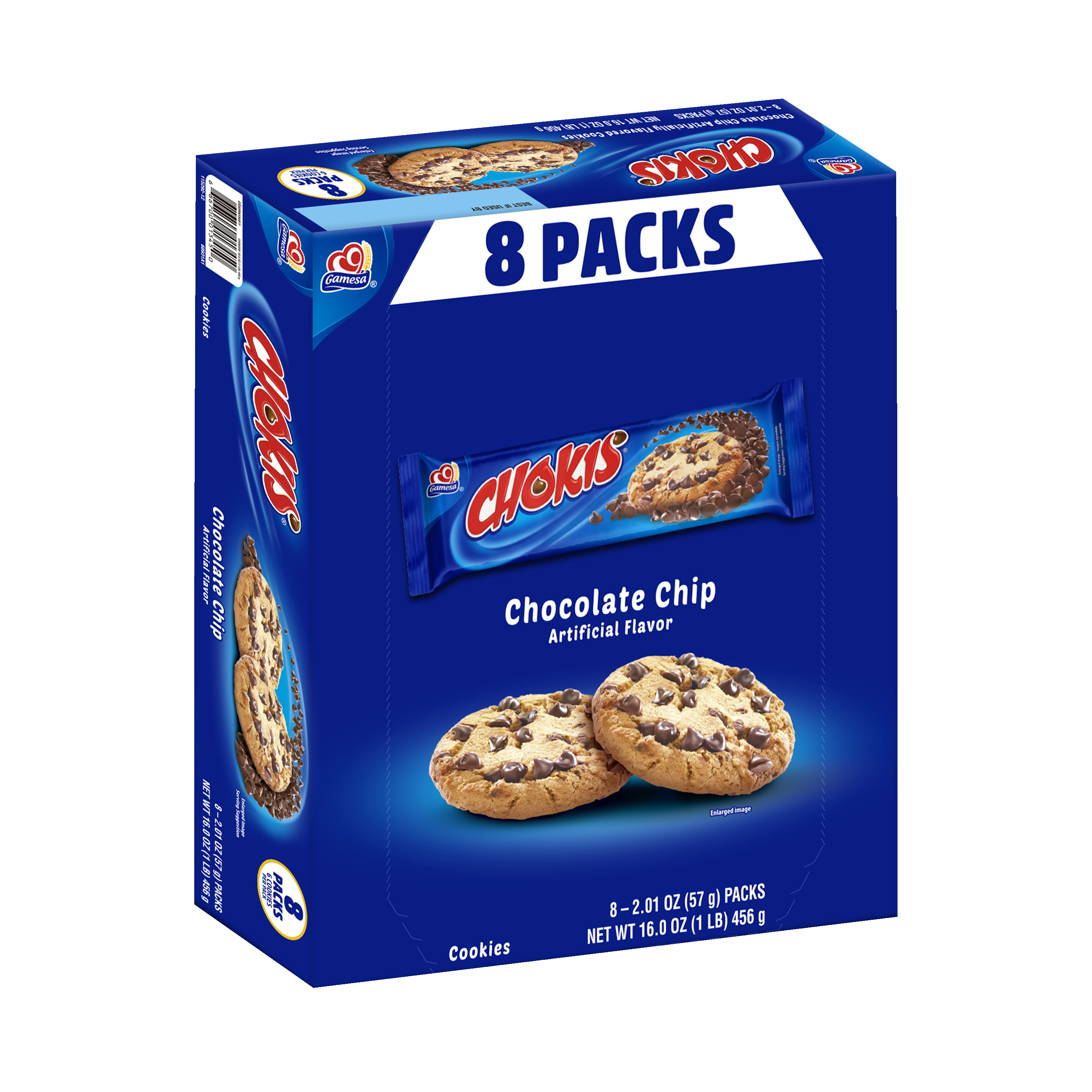 Gamesa, Chokis, Chocolate Chip Artificially Flavored, Cookies thumbnail