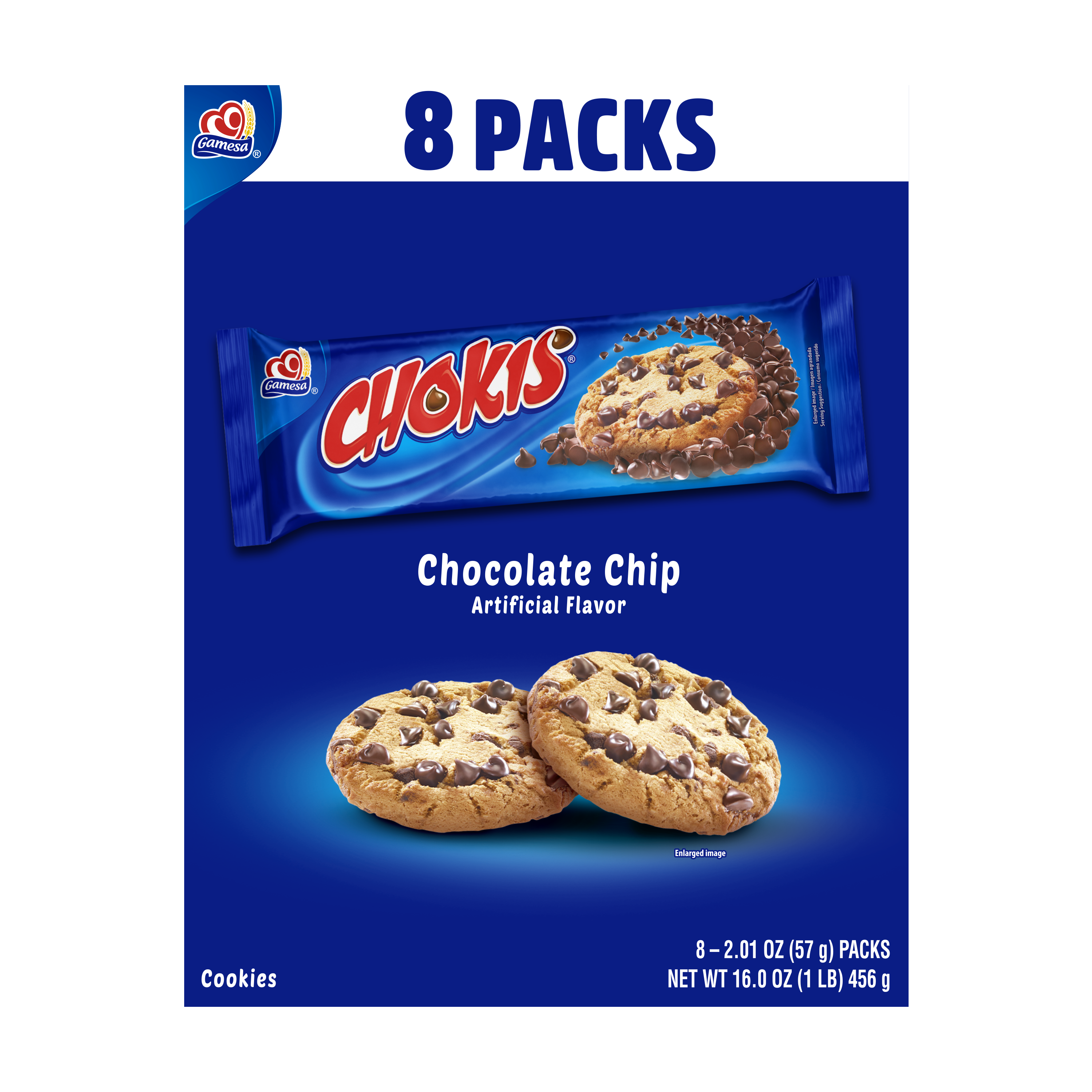 Gamesa, Chokis, Chocolate Chip Artificially Flavored, Cookies thumbnail