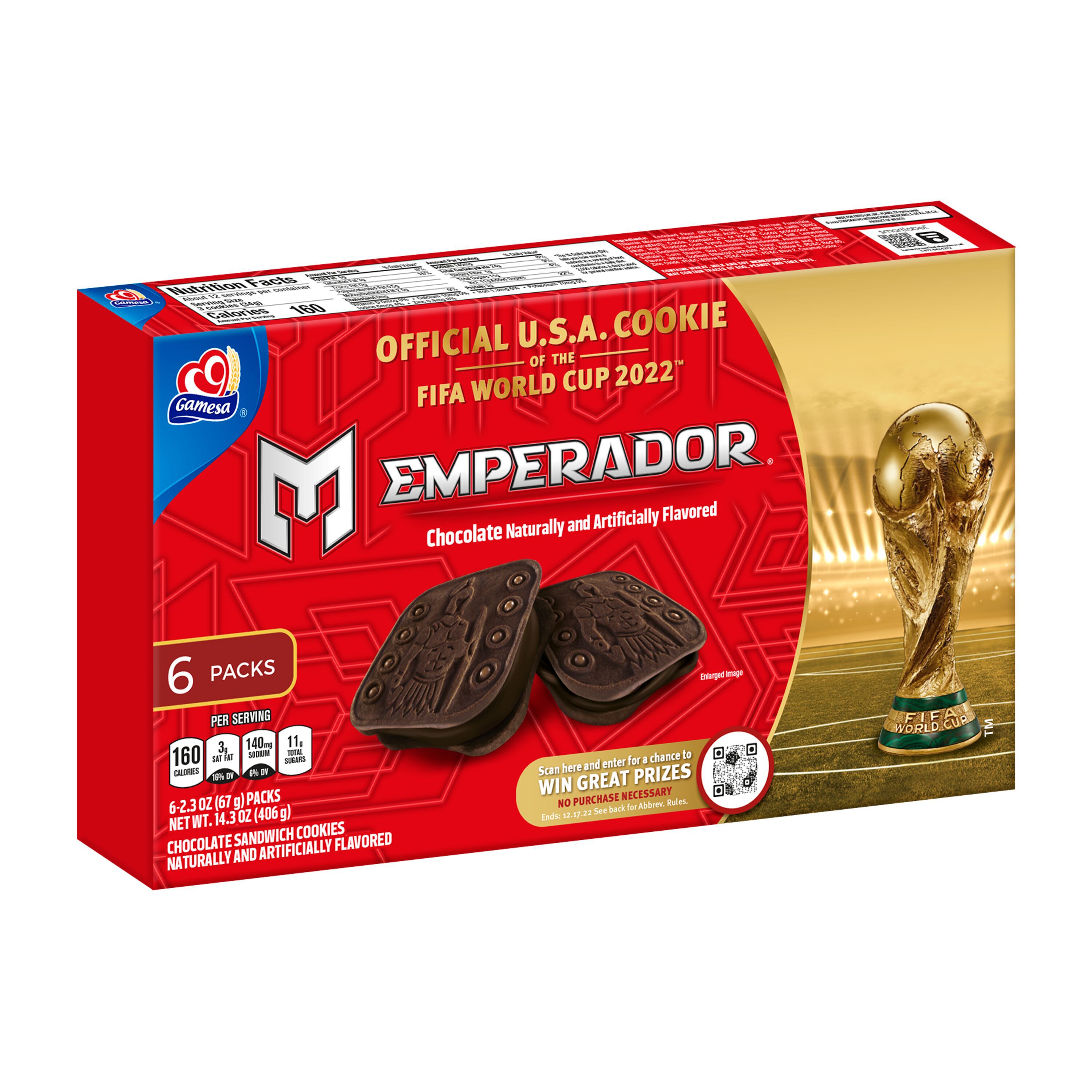 Gamesa, Emperador, Chocolate Naturally And Artificially Flavored, Sandwich Cookies thumbnail
