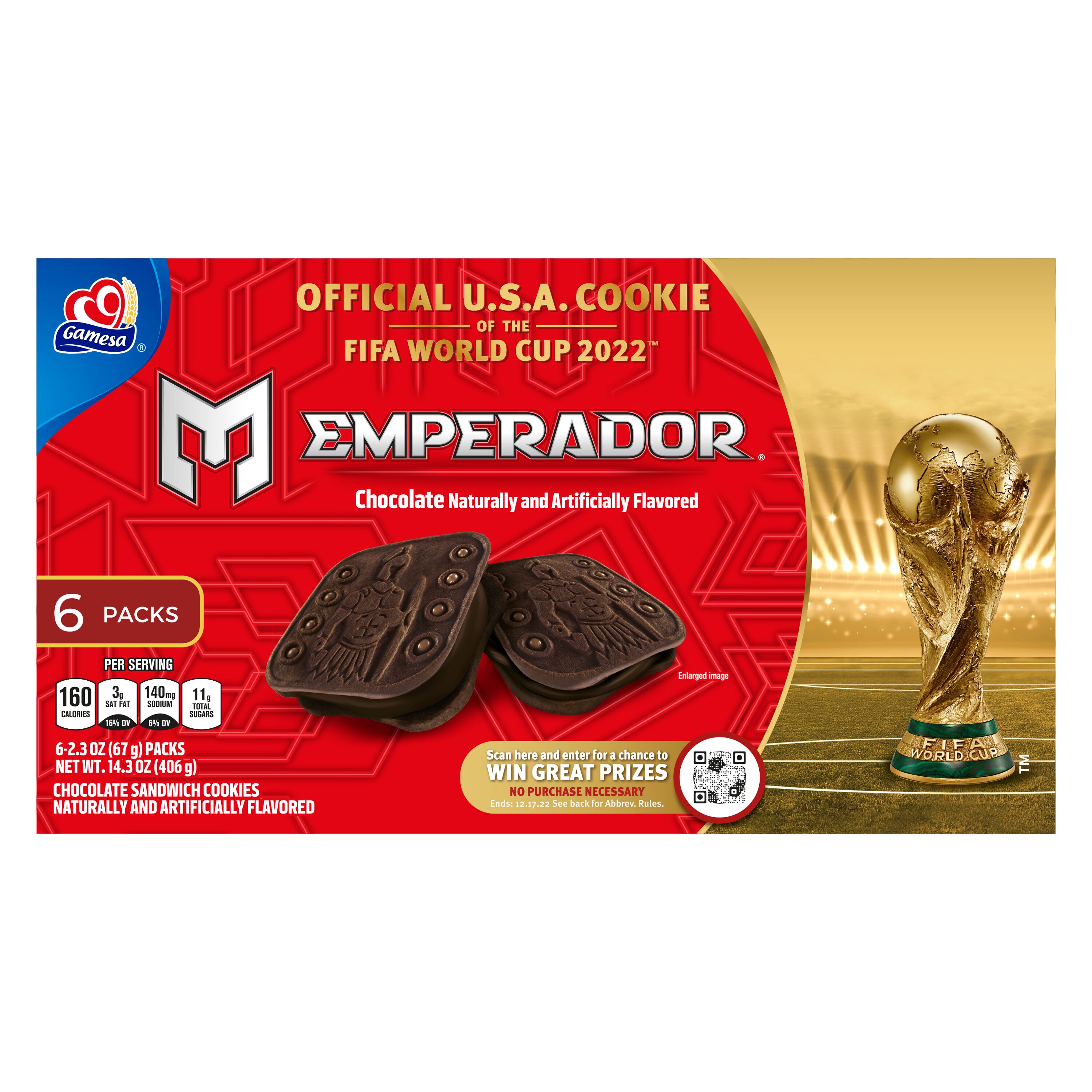 Gamesa, Emperador, Chocolate Naturally And Artificially Flavored, Sandwich Cookies