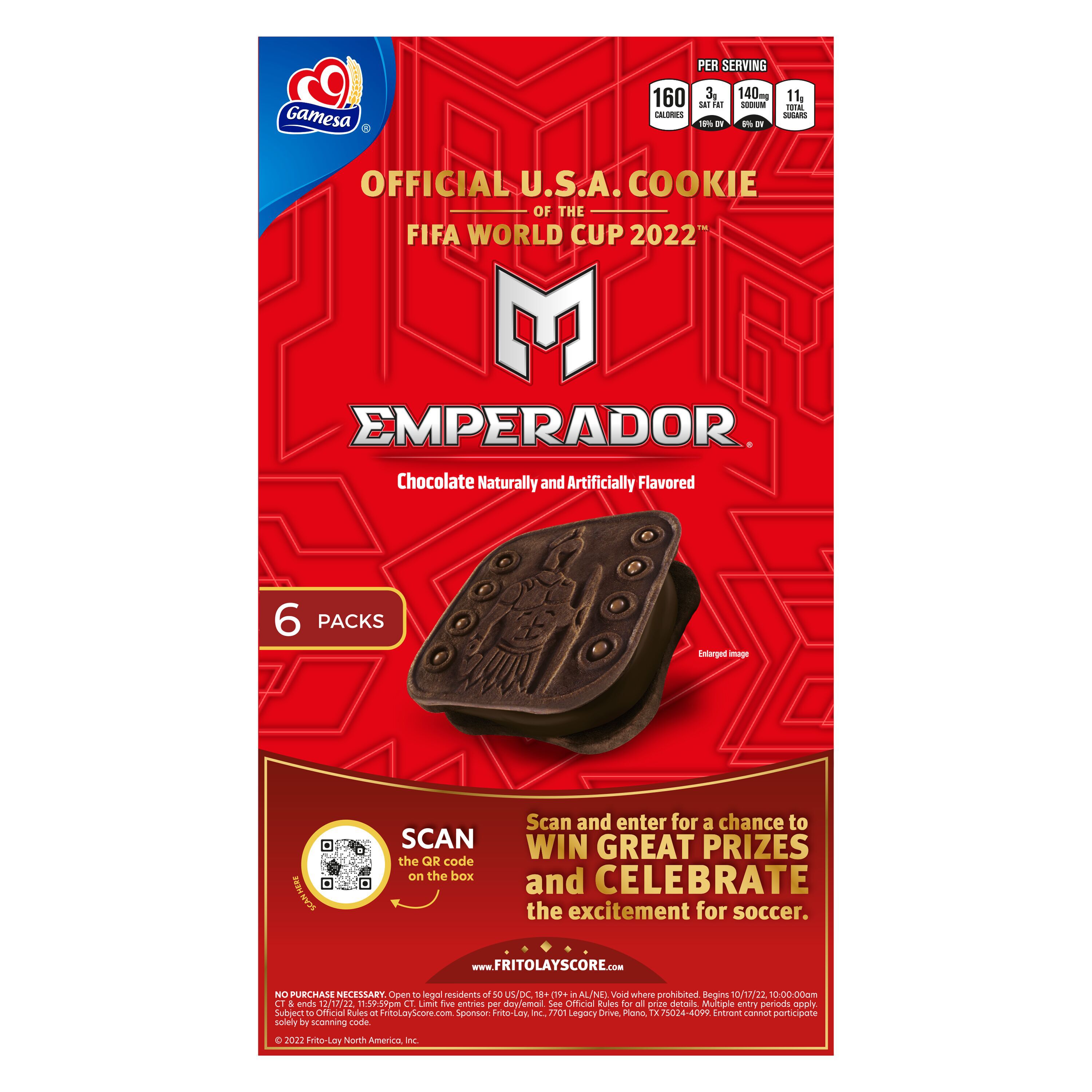 Gamesa, Emperador, Chocolate Naturally And Artificially Flavored, Sandwich Cookies thumbnail