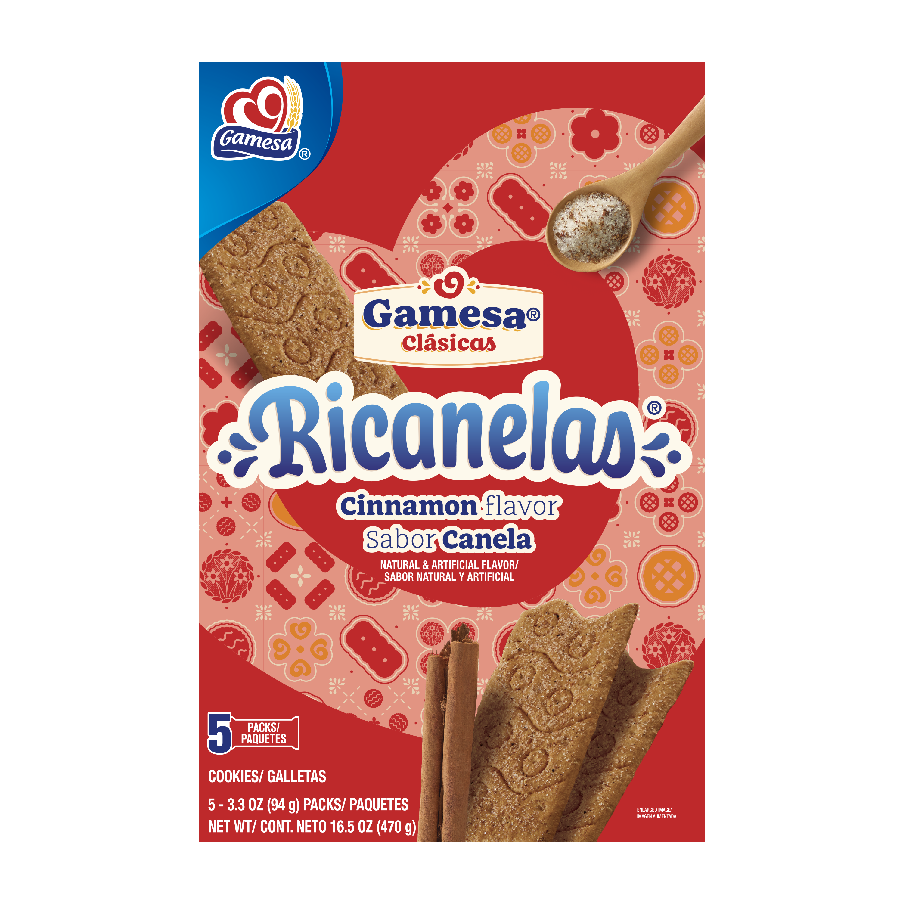 Gamesa, Ricanelas, Cinnamon Naturally And Artificially Flavored, Cookies thumbnail