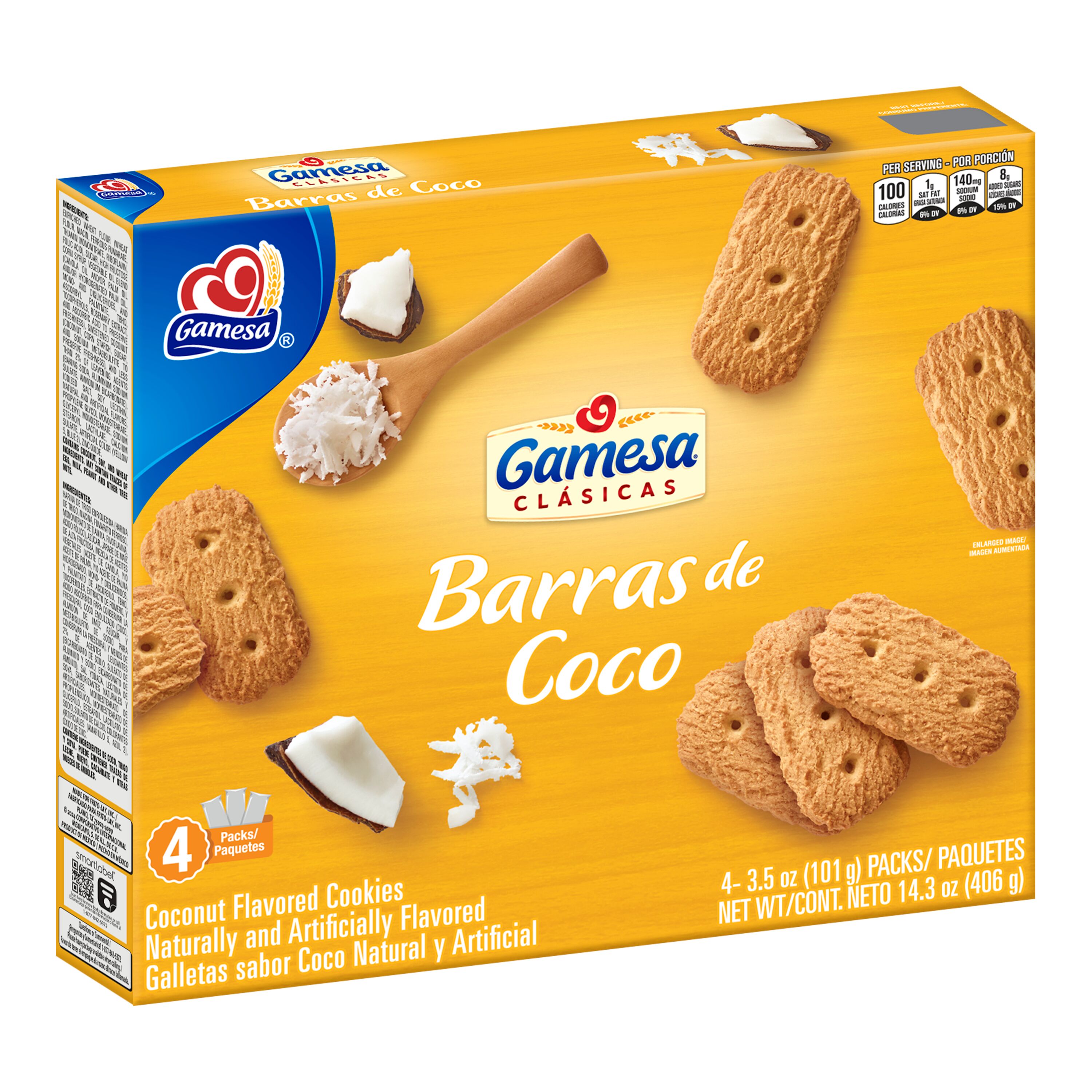 Gamesa, Naturally And Artificially Flavored, Coconut Flavored Cookies thumbnail