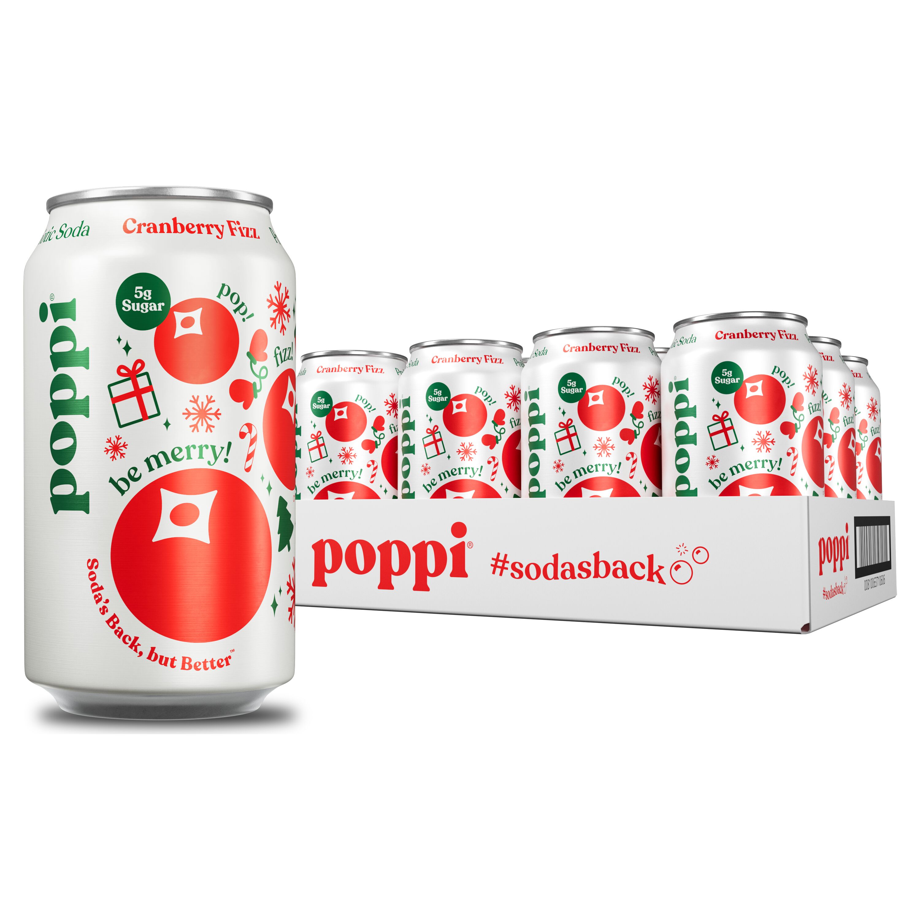 poppi, Cranberry Fizz, Prebiotic Soda