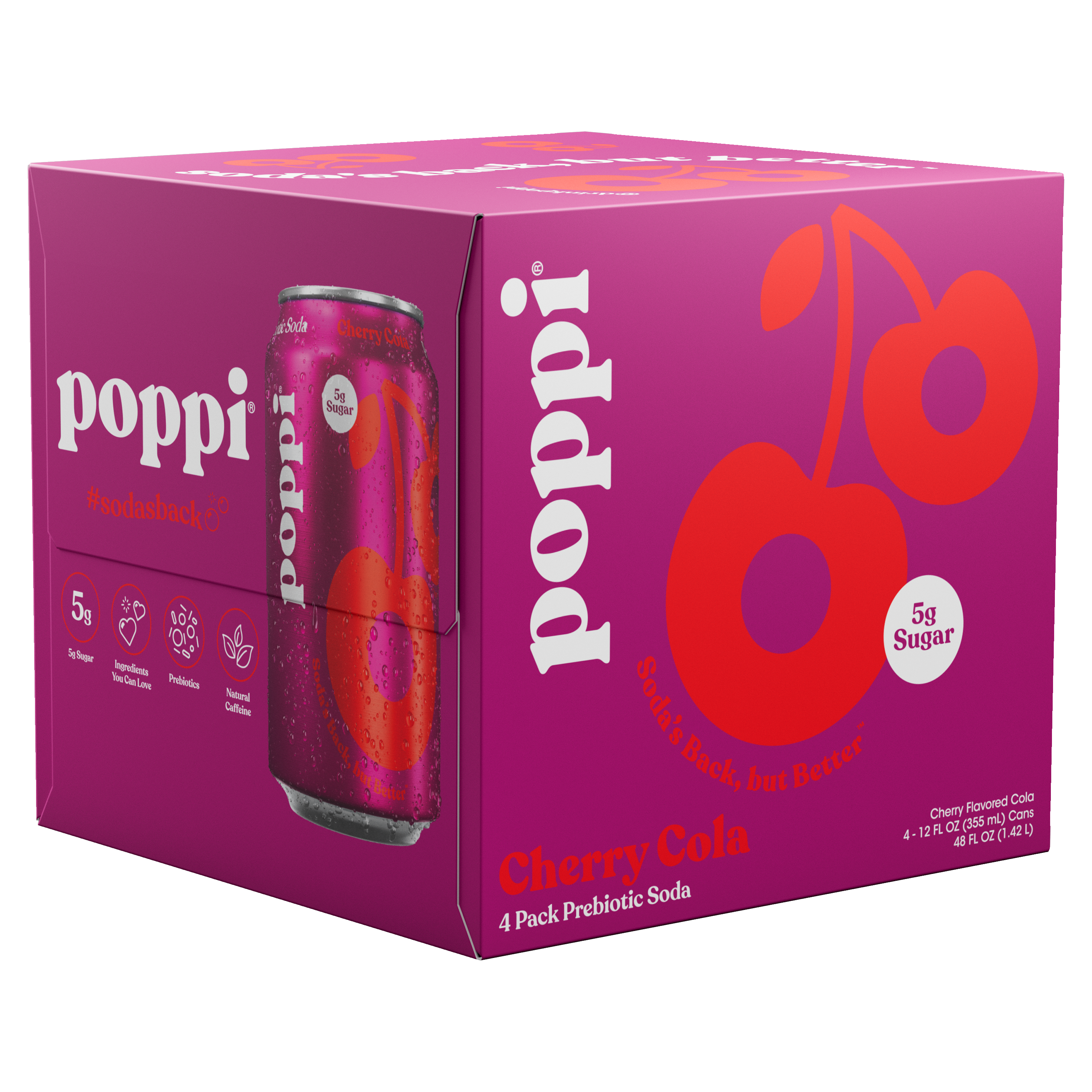 poppi, Cherry Cola Flavored, Prebiotic Soda thumbnail