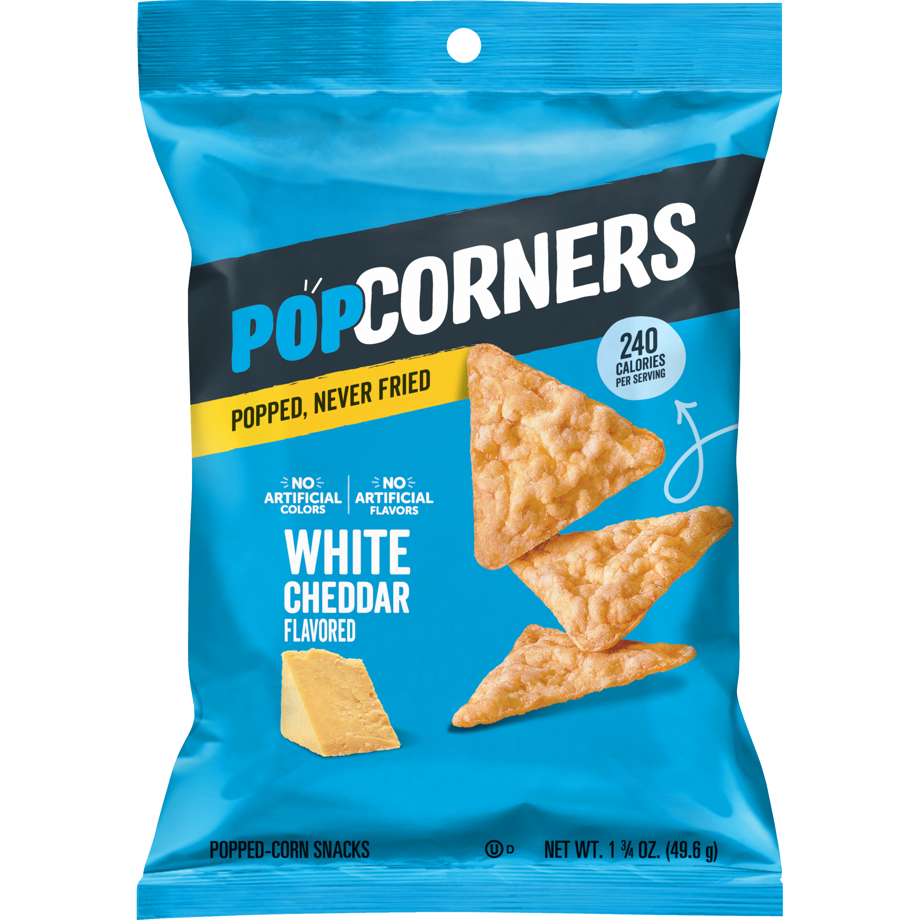 PopCorners, White Cheddar Flavored, Popped-Corn Snacks