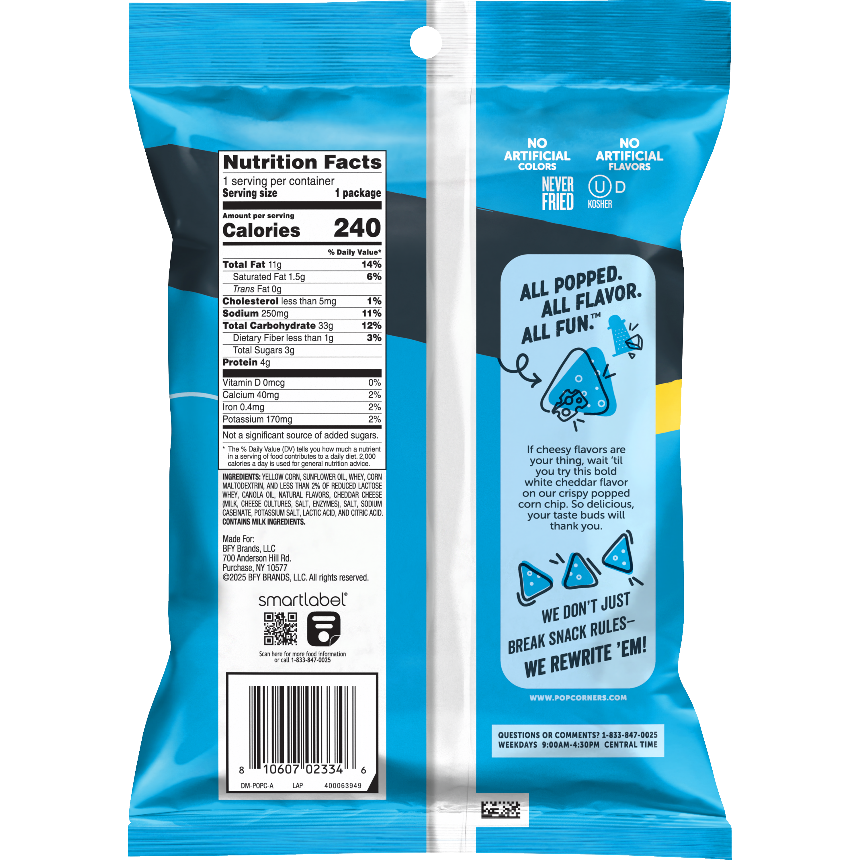 PopCorners, White Cheddar Flavored, Popped-Corn Snacks thumbnail