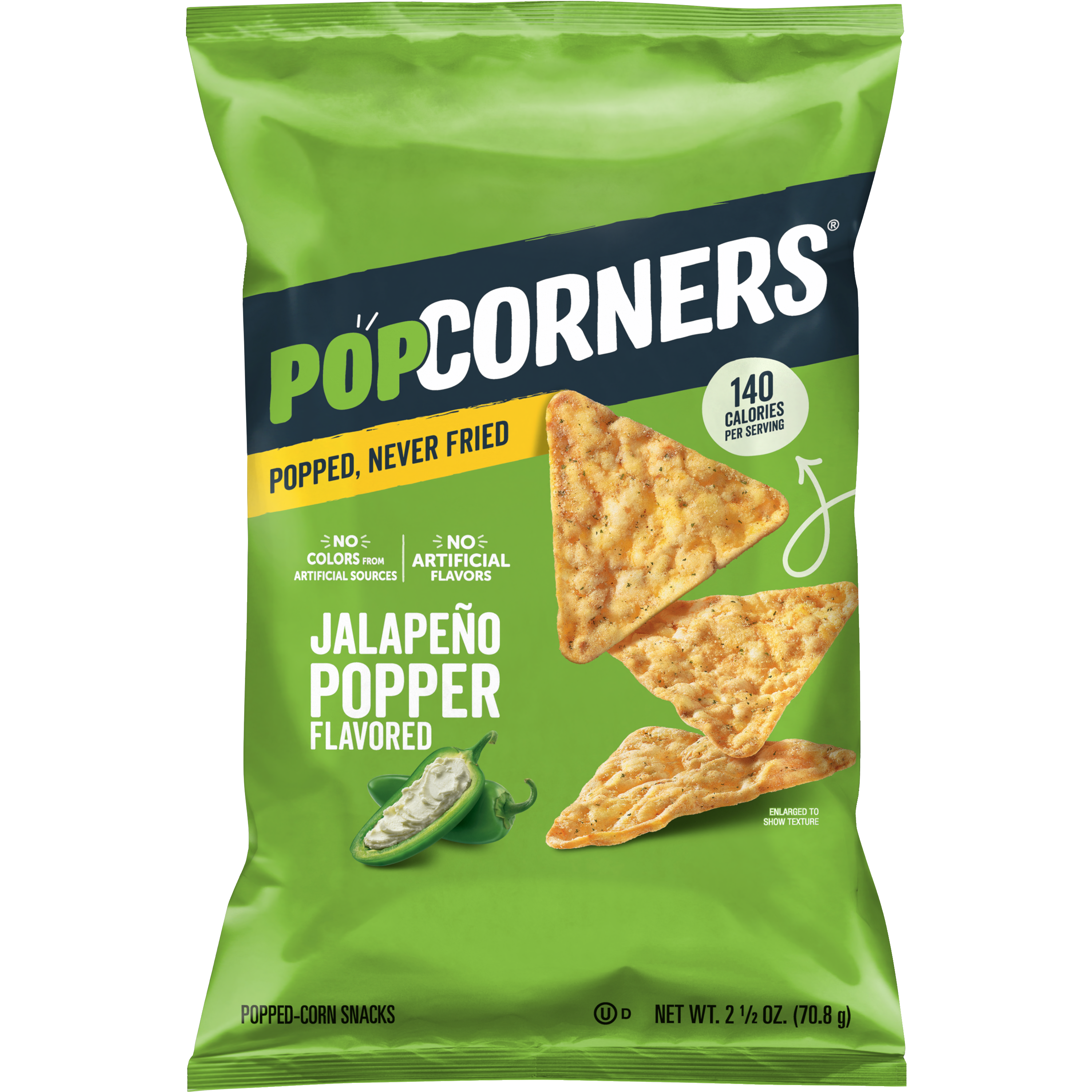 PopCorners, Jalapeno Popper Flavored, Popped-Corn Snacks