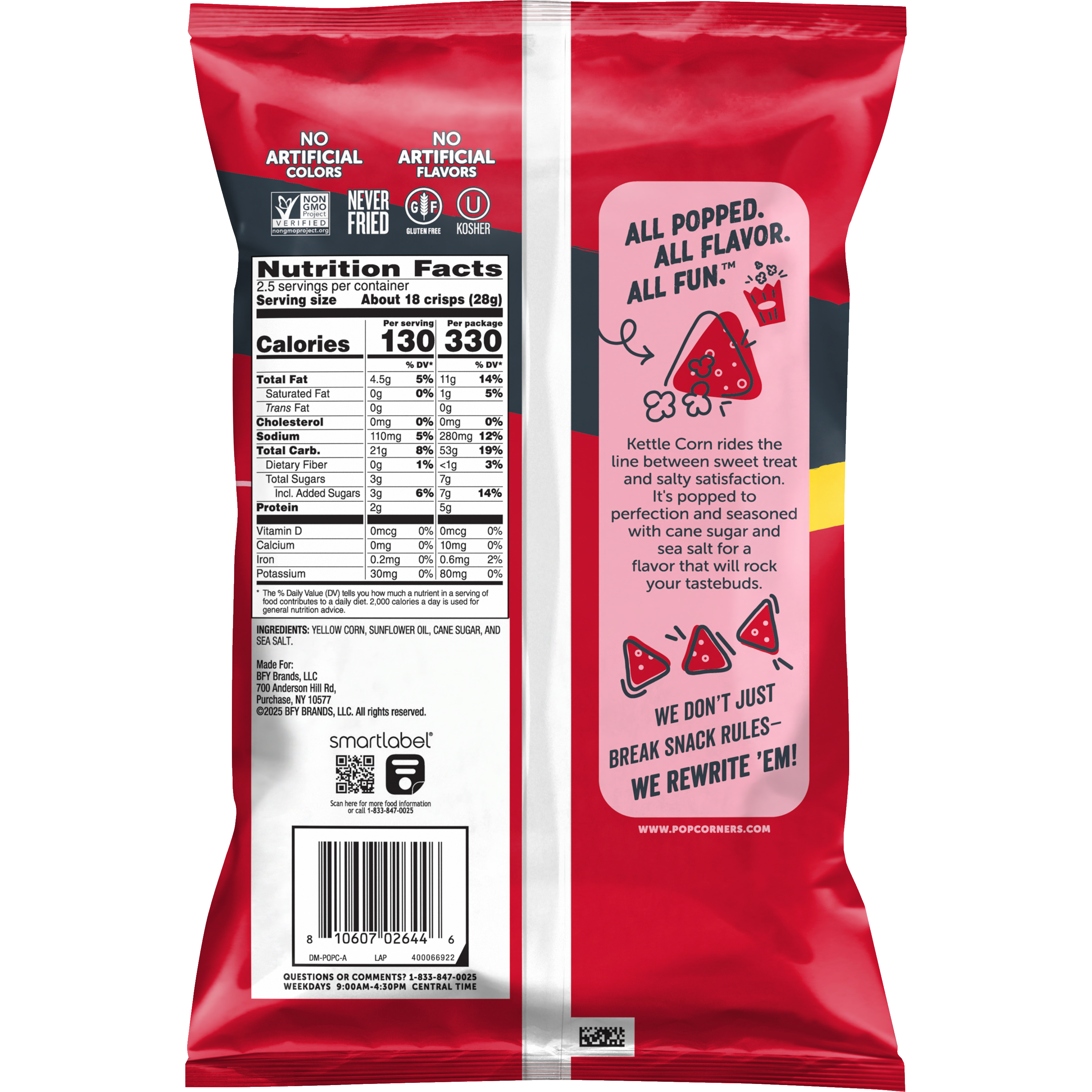 PopCorners, Sweet & Salty Kettle Corn, Popped-Corn Snacks thumbnail