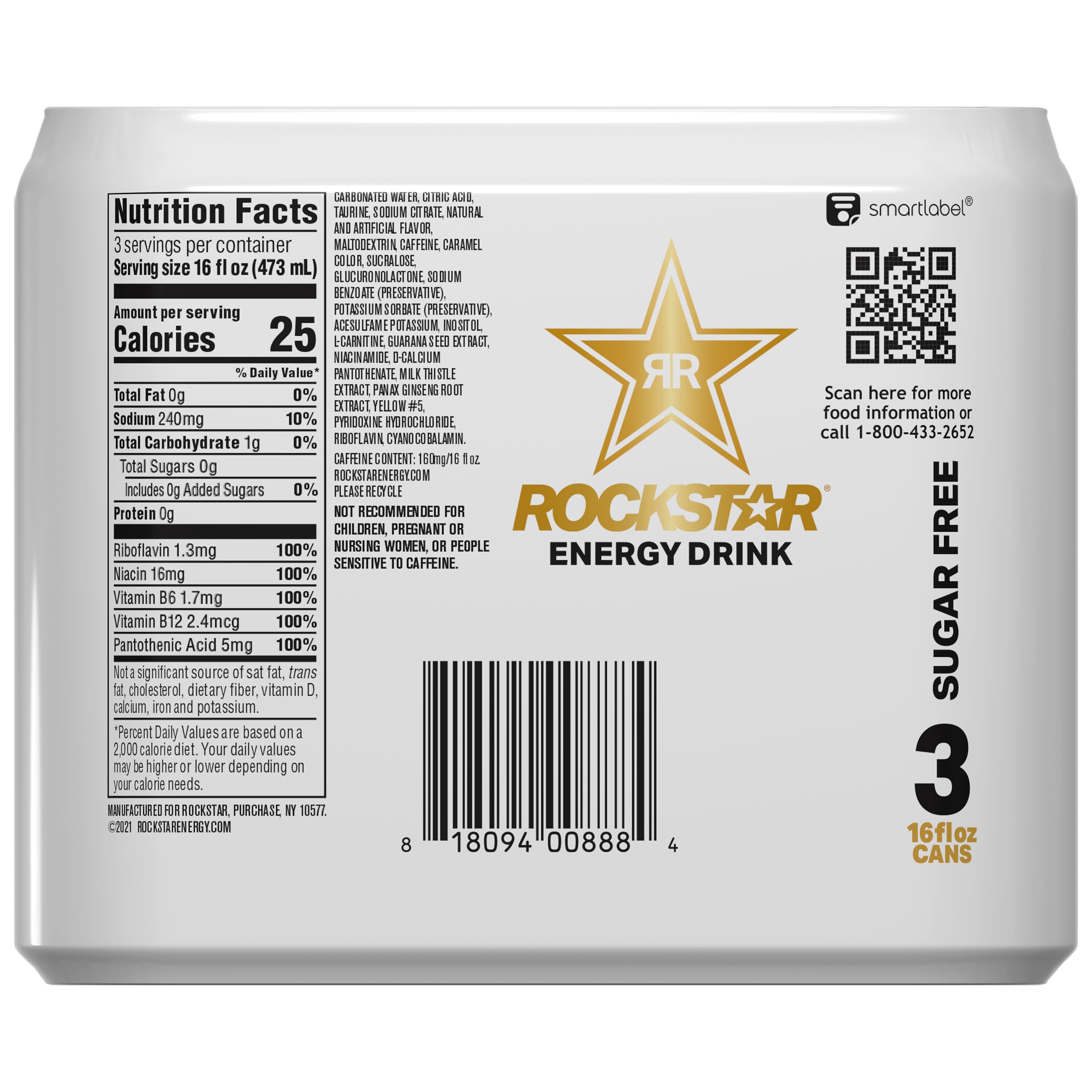 Rockstar, Sugar Free, Energy Drink thumbnail