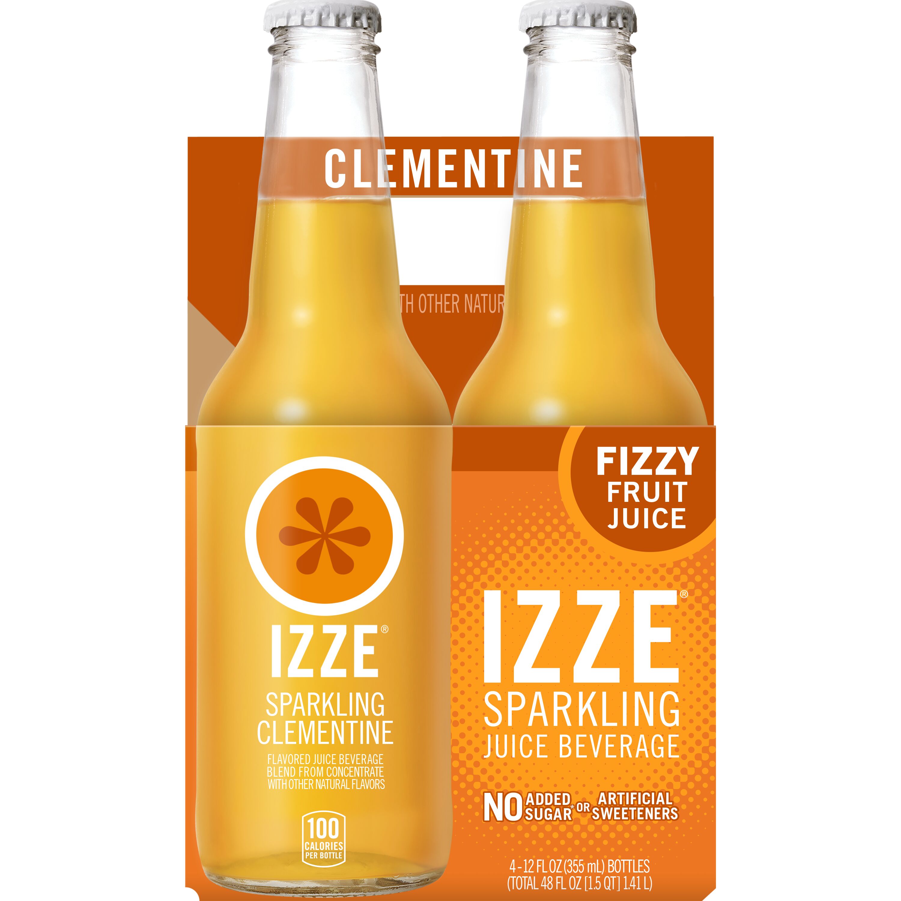 Izze, Clementine Flavored, Sparkling Juice Beverage