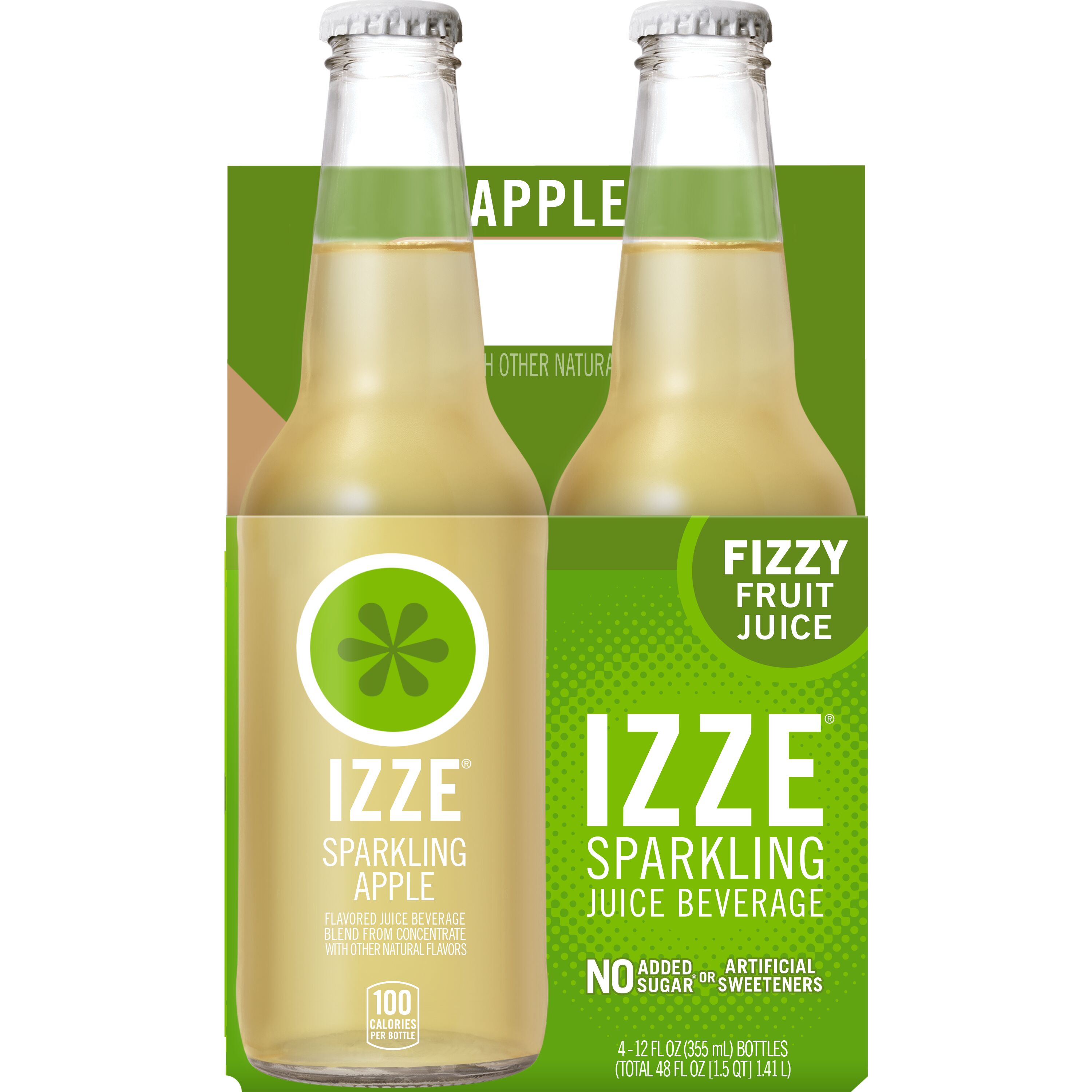 Izze, Apple Flavored, Sparkling Juice Beverage